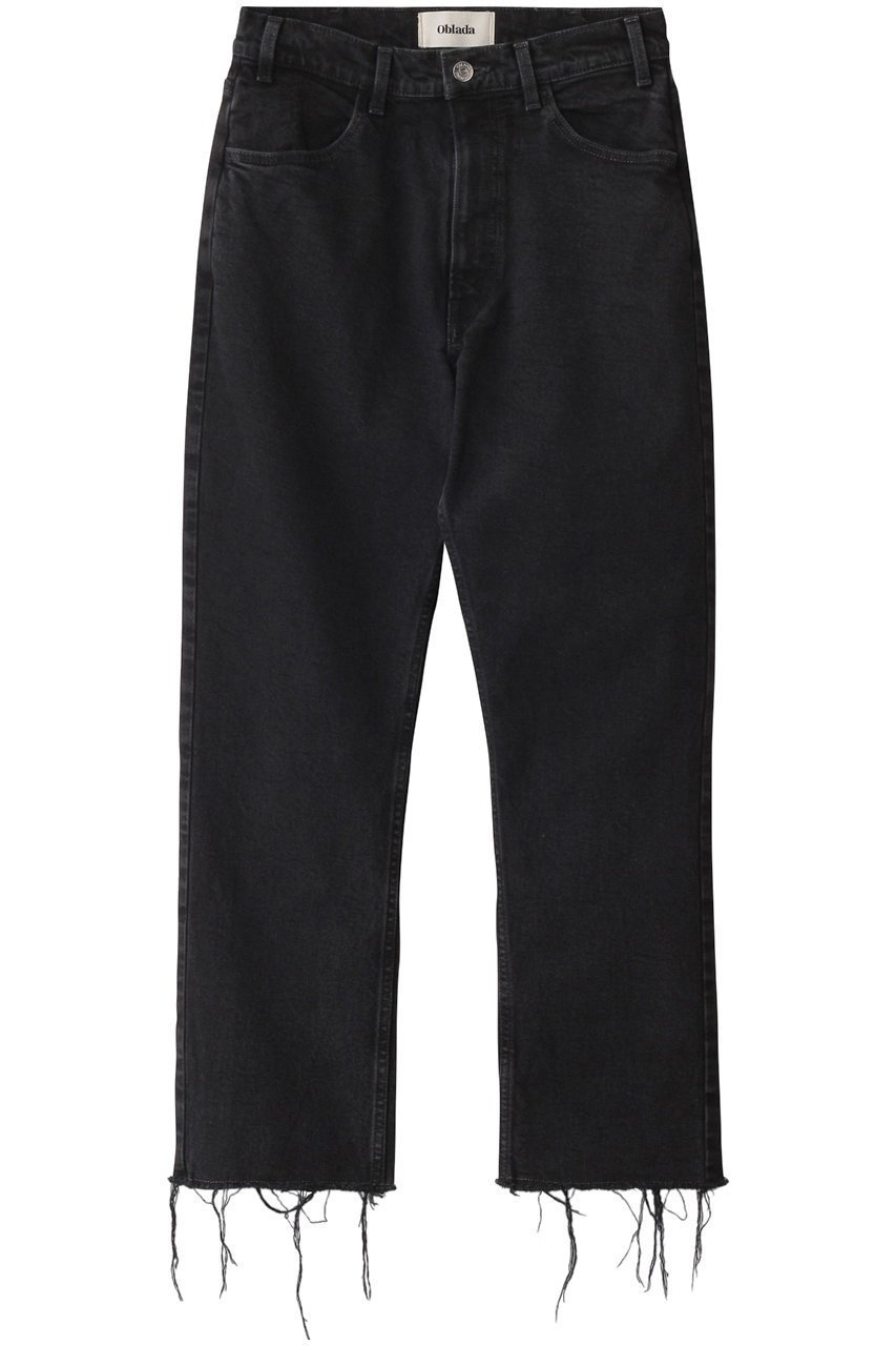 【オブラダ/Oblada】のハイウェイストカットオフ インテリア・キッズ・メンズ・レディースファッション・服の通販 founy(ファニー) 　ファッション　Fashion　レディースファッション　Fashion for Women　パンツ　Pants & Trousers　デニムパンツ・ジーンズ・美脚デニム　Denim Jeans & Pants　カットオフ　Cut-Off Design　デニム　Denim, Jeans Material　フリンジ　Fringe, Tassel　ヴィンテージ　Vintage Style　ブラック|ID: prp329100004889286 ipo3291000000036531657