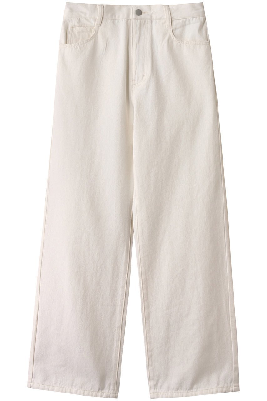 【ベイジ,/BEIGE,】のFICUS(フィカス)/デニムワイドストレートパンツ インテリア・キッズ・メンズ・レディースファッション・服の通販 founy(ファウニー) 　ファッション　Fashion　レディースファッション　Fashion for Women　パンツ　Pants & Trousers　デニムパンツ・ジーンズ・美脚デニム　Denim Jeans & Pants　ストレート　Straight, Straight Cut　デニム　Denim, Jeans Material　ワイド　Wide, Wide Fit　White|ID: prp329100004889291 ipo3291000000036531735