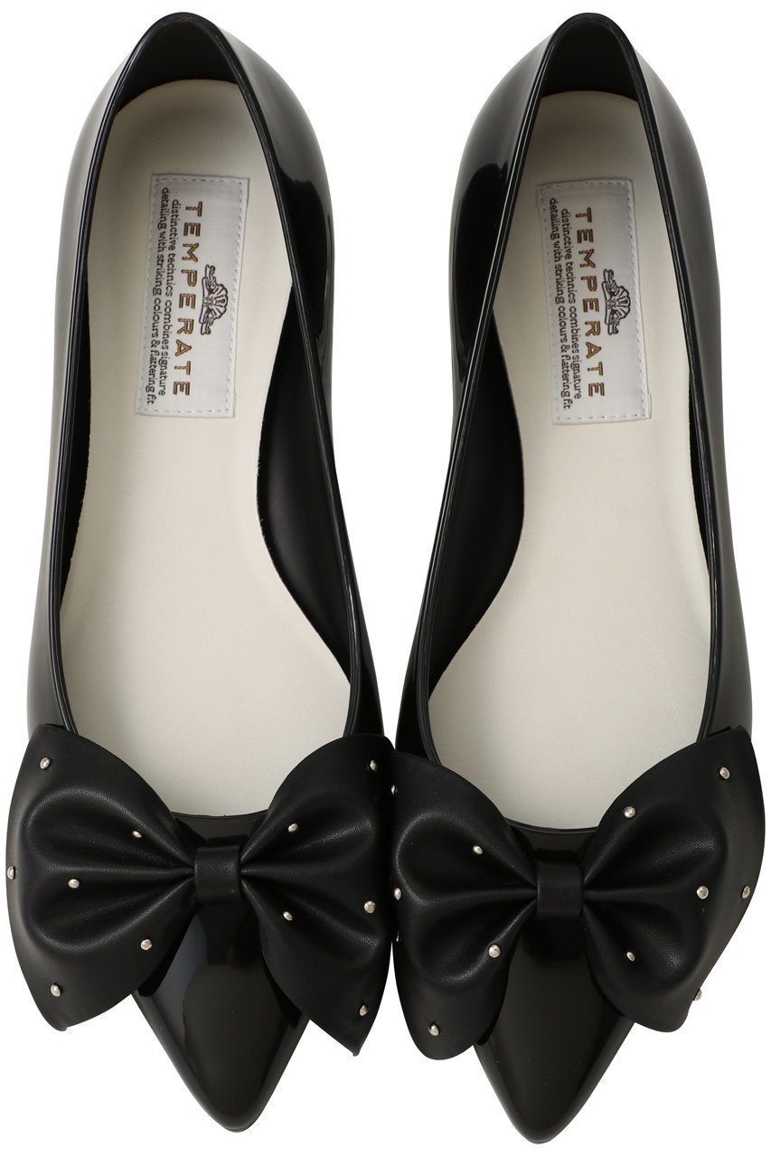 【テンパレイト/TEMPERATE】のANGIE スタッズギャザーリボン パンプス(レイン対応) 人気、トレンドファッション・服の通販 founy(ファニー) 　ファッション　Fashion　レディースファッション　Fashion for Women　シューズ　Shoes, Footwear　シルバー　Silver, Metallic Silver　メタル　Metal, Metal Parts　ラバー　Rubber, Rubber Sole　リボン　Ribbon, Bow　レイン　Rain, Rainproof　other-5|ID: prp329100004889412 ipo3291000000036533276