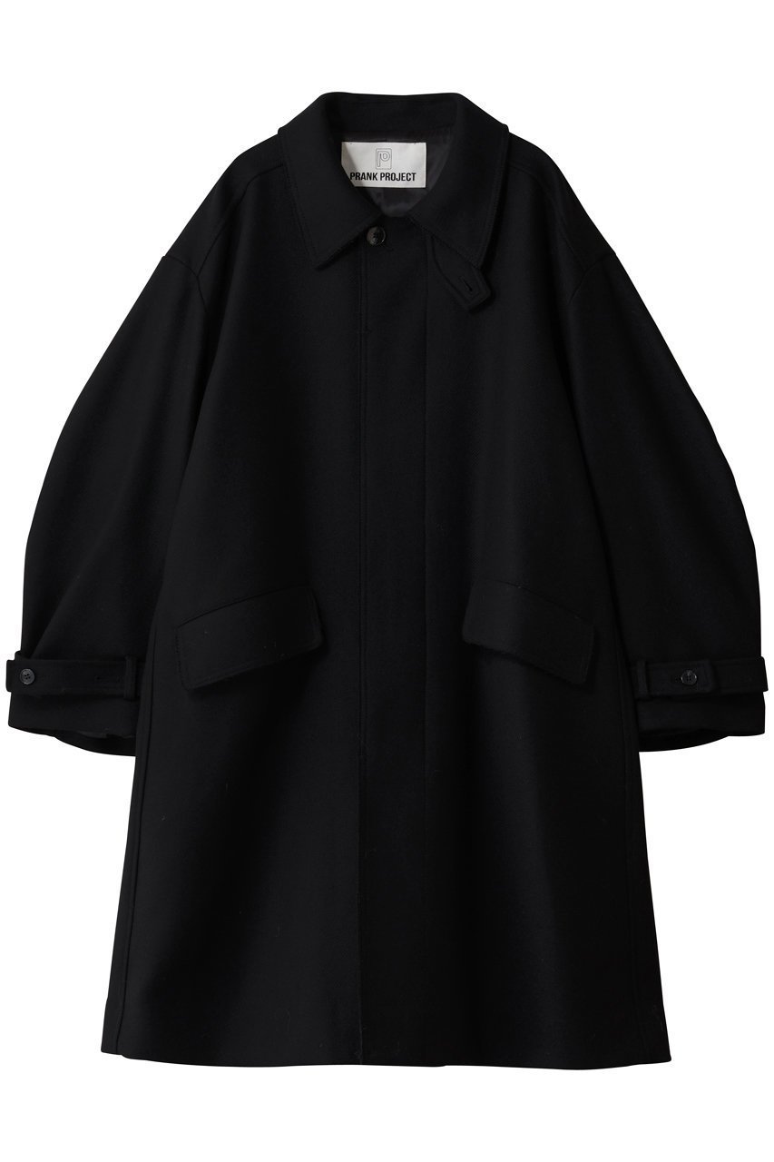 【プランク プロジェクト/PRANK PROJECT】のウールステンカラーコート インテリア・キッズ・メンズ・レディースファッション・服の通販 founy(ファニー) 　ファッション　Fashion　レディースファッション　Fashion for Women　アウター　Coat / Outerwear Collection　コート・ロングコート・ピーコート　Long Coats, Peacoats & More　ハイネック　High Neck, Mock Neck　ミドル　Middle Length, Mid Height　ロング　Long, Long-Length　BLK(ブラック)|ID: prp329100004889413 ipo3291000000036533279