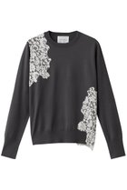 【ベイジ,/BEIGE,】のWILLOW / アシンメトリーレースクルーネックニット 人気、トレンドファッション・服の通販 founy(ファニー) ファッション Fashion レディースファッション Fashion for Women トップス・カットソー Cut & Sew Tops ニット Knit Tops & Sweaters カジュアルプルオーバー・ニットトップス Pullovers & Knit Tops / Casual Pullovers アシンメトリー Asymmetrical Style カッティング Cutting Detail デニム Denim, Jeans Material レース Lace, Lace Fabric エレガント 上品 Elegant ビジネス 仕事 通勤 Business / Work / Commuting thumbnail Warm Gray|ID: prp329100004889481 ipo3291000000036533959