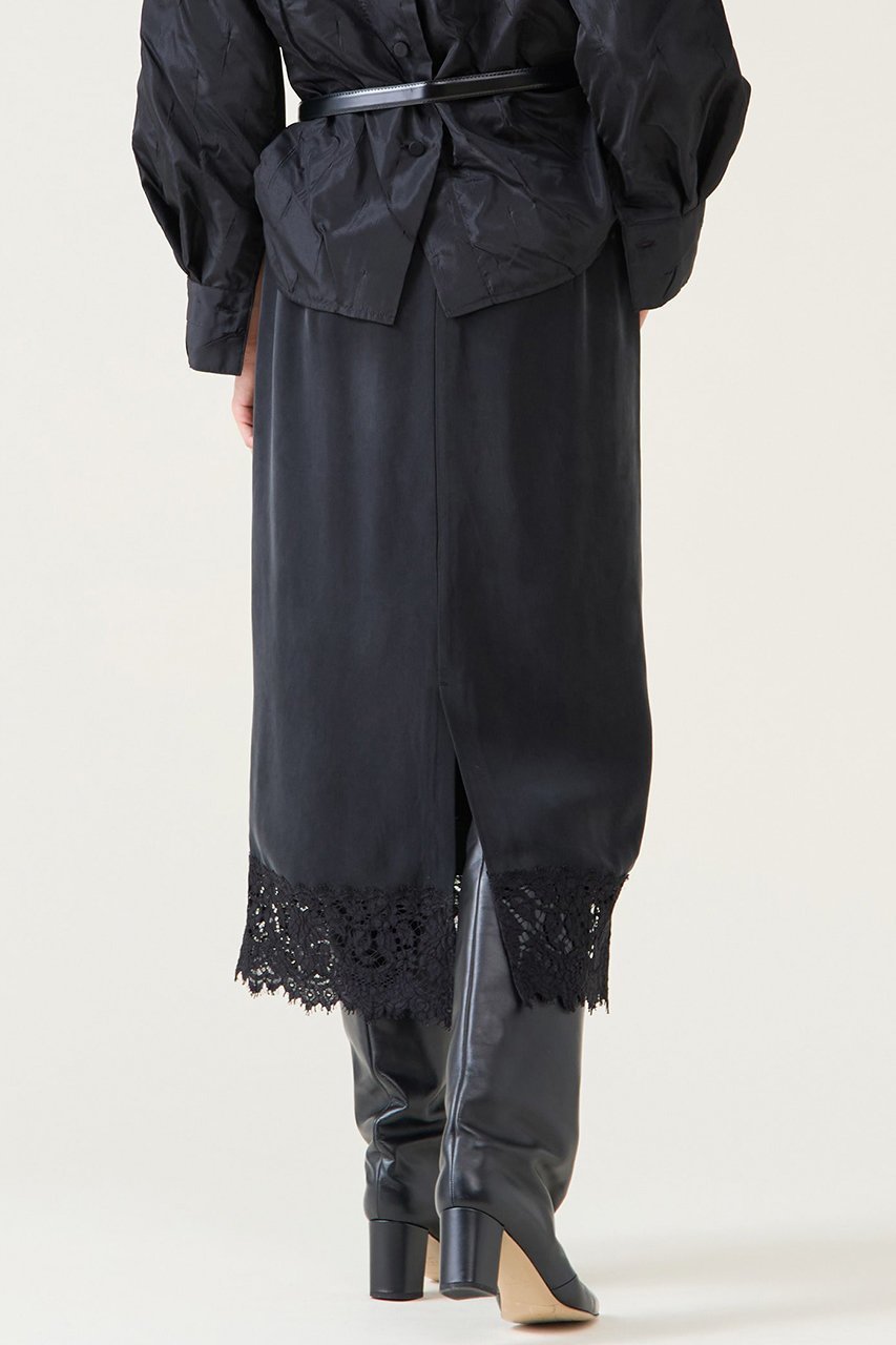 【マルティニーク/martinique】のキュプラリバーレーススカート(セットアップ可) 人気、トレンドファッション・服の通販 founy(ファニー) 　ファッション　Fashion　レディースファッション　Fashion for Women　セットアップ　Matching Sets　スカート・ミニ/ミディ/マキシ　Skirts / Mini, Midi & Maxi Skirts　スカート　Skirts　ロングスカート　Long Skirts / Maxi & Midi Skirts　おすすめ　Recommended / Our Picks　キュプラ　Cupro, Eco Fabric　ギャザー　Gathered, Ruffled　サテン　Satin, Glossy Fabric　シンプル　Simple, Minimal　セットアップ　Set-Up, Coordinated Outfit　フランス　France, French　レース　Lace, Lace Fabric　ロング　Long, Long-Length　エレガント 上品　Elegant　other-3|ID: prp329100004889488 ipo3291000000036534027