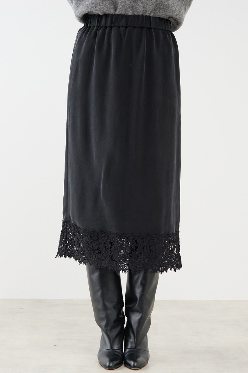 【マルティニーク/martinique】のキュプラリバーレーススカート(セットアップ可) 人気、トレンドファッション・服の通販 founy(ファニー) 　ファッション　Fashion　レディースファッション　Fashion for Women　セットアップ　Matching Sets　スカート・ミニ/ミディ/マキシ　Skirts / Mini, Midi & Maxi Skirts　スカート　Skirts　ロングスカート　Long Skirts / Maxi & Midi Skirts　おすすめ　Recommended / Our Picks　キュプラ　Cupro, Eco Fabric　ギャザー　Gathered, Ruffled　サテン　Satin, Glossy Fabric　シンプル　Simple, Minimal　セットアップ　Set-Up, Coordinated Outfit　フランス　France, French　レース　Lace, Lace Fabric　ロング　Long, Long-Length　エレガント 上品　Elegant　other-7|ID: prp329100004889488 ipo3291000000036534034