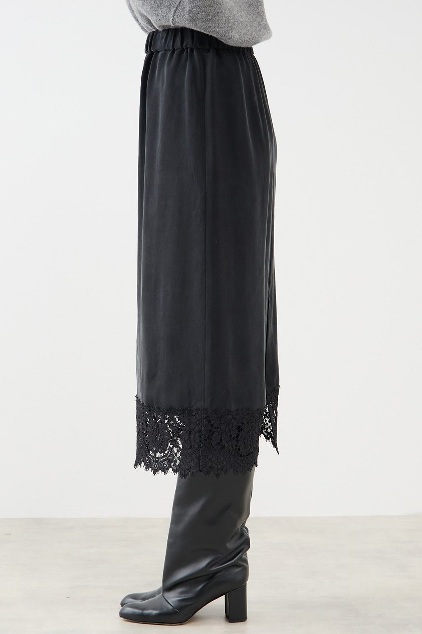 【マルティニーク/martinique】のキュプラリバーレーススカート(セットアップ可) 人気、トレンドファッション・服の通販 founy(ファニー) 　ファッション　Fashion　レディースファッション　Fashion for Women　セットアップ　Matching Sets　スカート・ミニ/ミディ/マキシ　Skirts / Mini, Midi & Maxi Skirts　スカート　Skirts　ロングスカート　Long Skirts / Maxi & Midi Skirts　おすすめ　Recommended / Our Picks　キュプラ　Cupro, Eco Fabric　ギャザー　Gathered, Ruffled　サテン　Satin, Glossy Fabric　シンプル　Simple, Minimal　セットアップ　Set-Up, Coordinated Outfit　フランス　France, French　レース　Lace, Lace Fabric　ロング　Long, Long-Length　エレガント 上品　Elegant　other-8|ID: prp329100004889488 ipo3291000000036534036