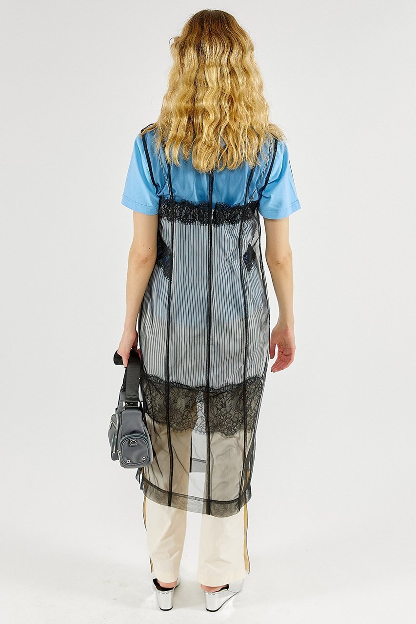 【メゾンスペシャル/MAISON SPECIAL】のTulle Layered Dress/チュールレイヤードワンピース 人気、トレンドファッション・服の通販 founy(ファニー) 　ファッション　Fashion　レディースファッション　Fashion for Women　ワンピース　Dresses　フォーマル・パーティードレス・結婚式用ドレス　Elegant & Casual Dresses　チュニック　Tunic Tops & Dresses　とろみ　Fluid, Flowy Fabric　キャミソール　Camisole, Spaghetti Strap Top　キュプラ　Cupro, Eco Fabric　シアー　Sheer, See-Through　ストライプ　Stripe, Striped Pattern　チュニック　Tunic, Long Top　チュール　Tulip, Tulip Motif　トレンド　Trend, Trending Now　ドッキング　Docking, Mixed Material　リボン　Ribbon, Bow　レース　Lace, Lace Fabric　ロング　Long, Long-Length　エレガント 上品　Elegant　夏　Summer　other-5|ID: prp329100004889512 ipo3291000000036534272