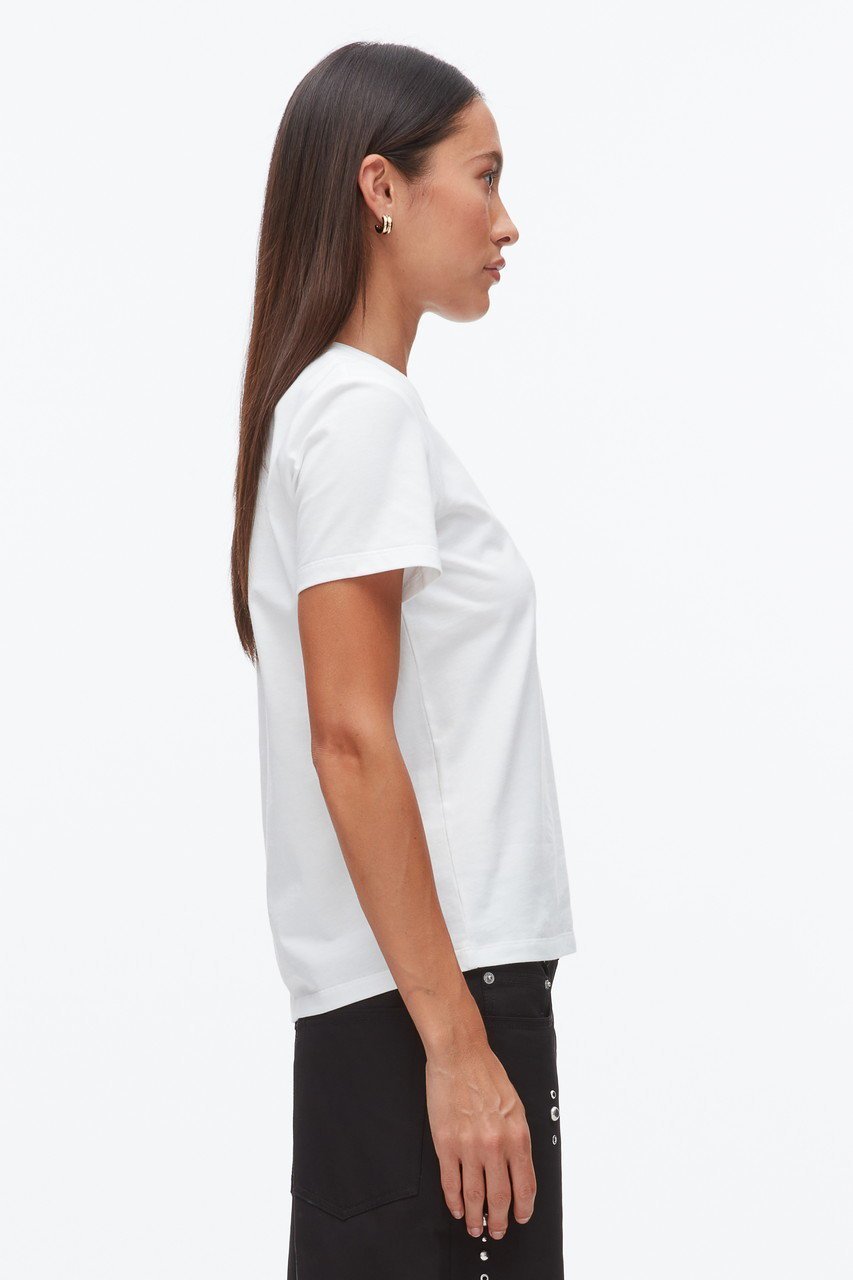 【スリーワン フィリップリム/3.1 Phillip Lim】のマーチ Tシャツ with フラワーアップリケ 人気、トレンドファッション・服の通販 founy(ファニー) ファッション Fashion レディースファッション Fashion for Women トップス・カットソー Cut & Sew Tops シャツ・ブラウス・オフィスカジュアル Elegant Blouses & Button-Ups ロングTシャツ・Tシャツ Longline T-Shirts & Tees カットソー・ベーシックTシャツ Cut-and-Sewn Tops / Stretch Tees & Basics インナー Innerwear クロップド Cropped, Short Length ショート Short, Short Length ジャケット Jacket, Outerwear スリーブ Sleeve, Long Sleeve / Short Sleeve デニム Denim, Jeans Material フィット Fit, Slim Fit フラワー Flower, Floral エレガント 上品 Elegant other-8|ID: prp329100004889530 ipo3291000000036534442