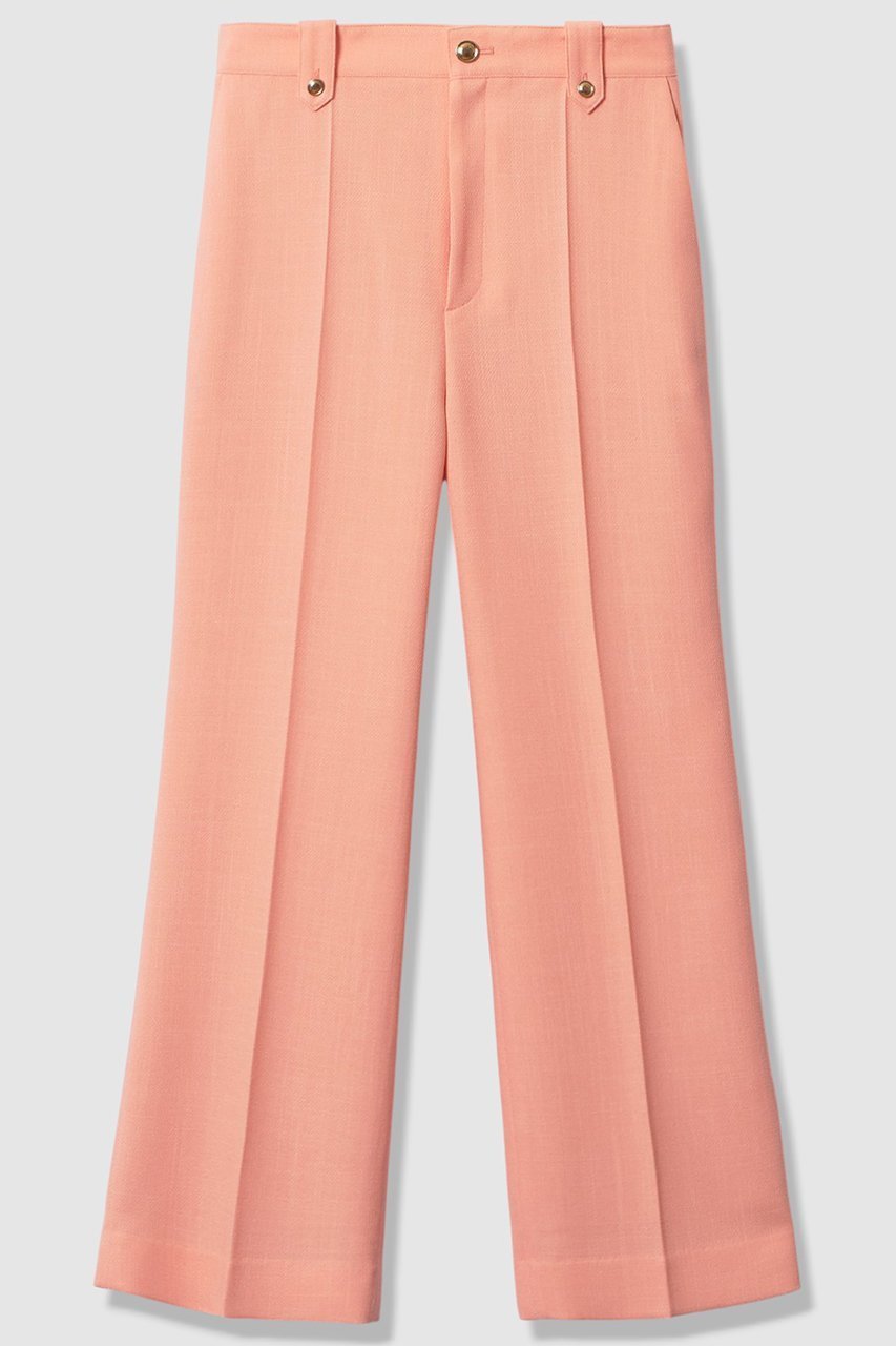 【アナイ/ANAYI】のライトスラブセンタープレスパンツ インテリア・キッズ・メンズ・レディースファッション・服の通販 founy(ファニー) 　ファッション　Fashion　レディースファッション　Fashion for Women　パンツ　Pants & Trousers　ストレッチ　Stretch, Stretchy Fabric　センター　Center, Center Line　メタル　Metal, Metal Parts　ループ　Loop, Loop Knit　春　Spring　コーラル|ID: prp329100004889538 ipo3291000000036534511