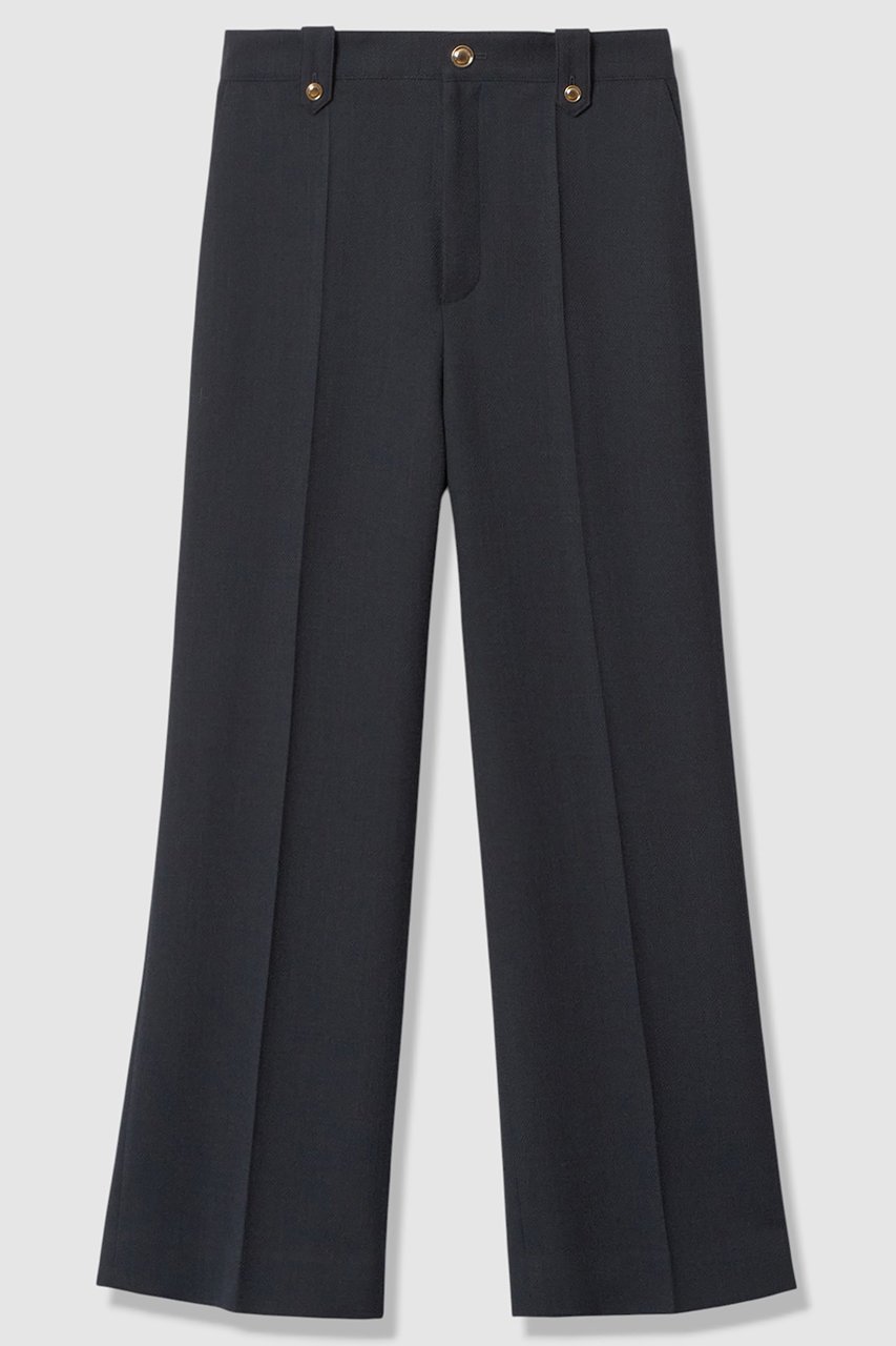 【アナイ/ANAYI】のライトスラブセンタープレスパンツ インテリア・キッズ・メンズ・レディースファッション・服の通販 founy(ファニー) 　ファッション　Fashion　レディースファッション　Fashion for Women　パンツ　Pants & Trousers　ストレッチ　Stretch, Stretchy Fabric　センター　Center, Center Line　メタル　Metal, Metal Parts　ループ　Loop, Loop Knit　春　Spring　ネイビー|ID: prp329100004889538 ipo3291000000036534512