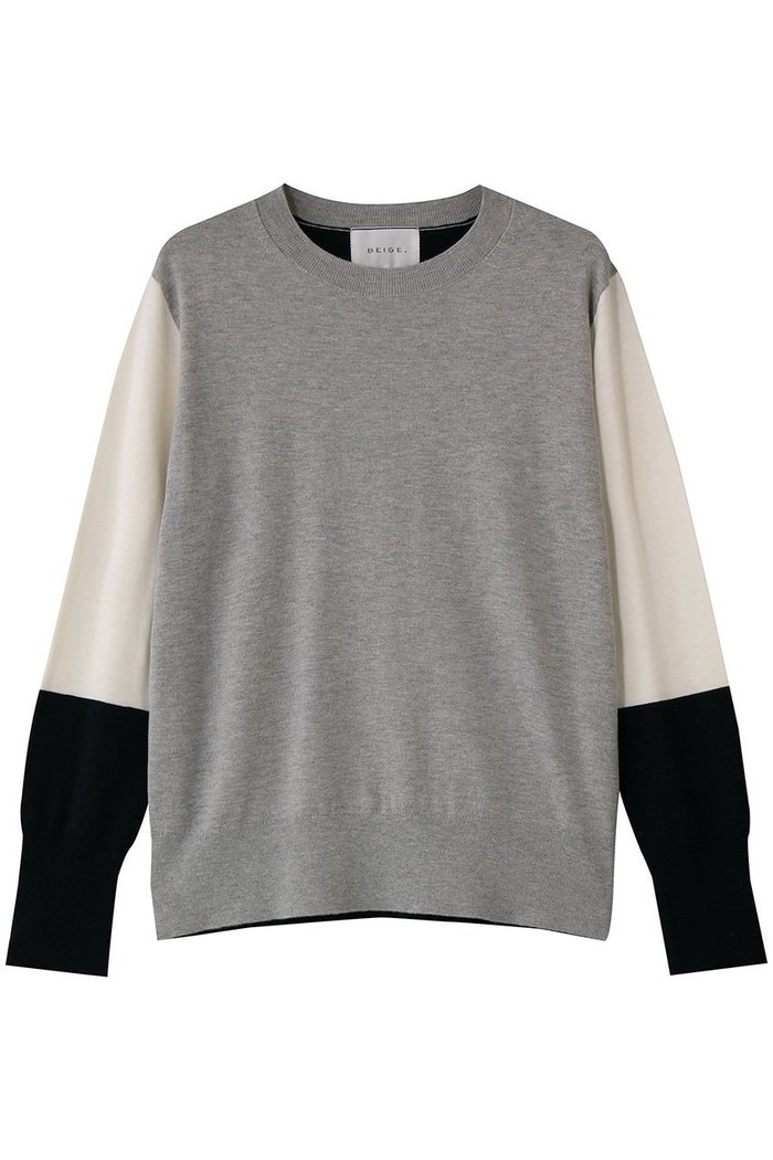【ベイジ,/BEIGE,】のCHLOR(クロー)/ウールシルク配色クルーネックニット インテリア・キッズ・メンズ・レディースファッション・服の通販 founy(ファウニー) https://founy.com/ ファッション Fashion レディースファッション Fashion for Women トップス・カットソー Cut & Sew Tops ニット Knit Tops & Sweaters カジュアルプルオーバー・ニットトップス Pullovers & Knit Tops / Casual Pullovers シルク Silk, 100% Silk |ID: prp329100004889544 ipo3291000000036534565