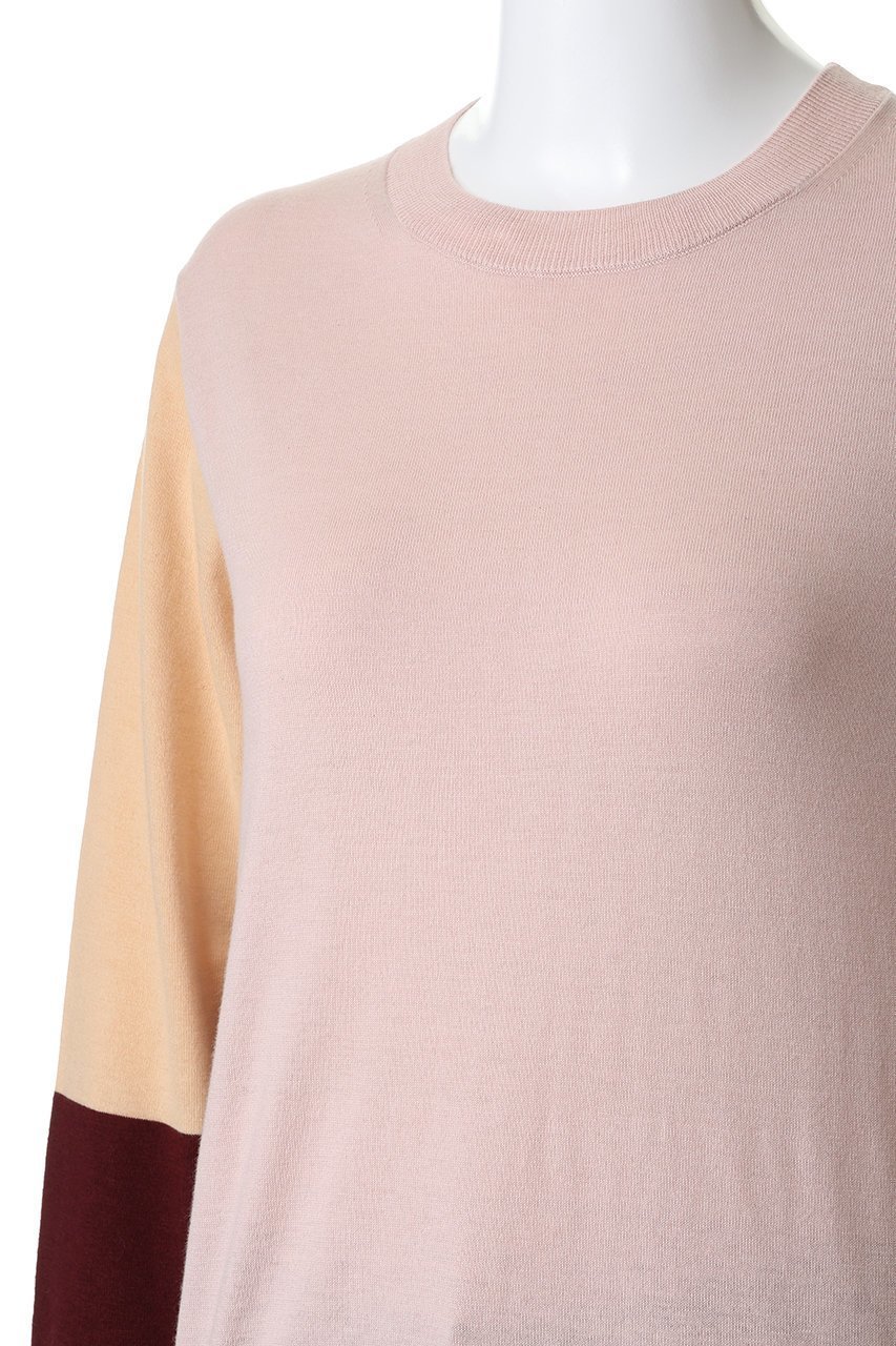 【ベイジ,/BEIGE,】のCHLOR(クロー)/ウールシルク配色クルーネックニット 人気、トレンドファッション・服の通販 founy(ファニー) 　ファッション　Fashion　レディースファッション　Fashion for Women　トップス・カットソー　Cut & Sew Tops　ニット　Knit Tops & Sweaters　カジュアルプルオーバー・ニットトップス　Pullovers & Knit Tops / Casual Pullovers　シルク　Silk, 100% Silk　other-5|ID: prp329100004889544 ipo3291000000036534575