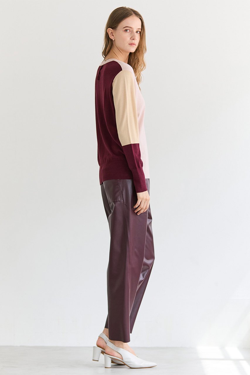 【ベイジ,/BEIGE,】のCHLOR(クロー)/ウールシルク配色クルーネックニット 人気、トレンドファッション・服の通販 founy(ファニー) 　ファッション　Fashion　レディースファッション　Fashion for Women　トップス・カットソー　Cut & Sew Tops　ニット　Knit Tops & Sweaters　カジュアルプルオーバー・ニットトップス　Pullovers & Knit Tops / Casual Pullovers　シルク　Silk, 100% Silk　other-6|ID: prp329100004889544 ipo3291000000036534577