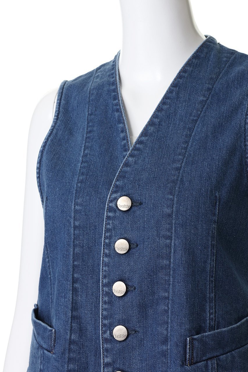 【ヘルシーデニム/Healthy Denim】のRucola デニムベスト 人気、トレンドファッション・服の通販 founy(ファニー) 　ファッション　Fashion　レディースファッション　Fashion for Women　アウター　Coat / Outerwear Collection　レディースジャケット・軽アウター　Jackets　ジャケット　Jacket, Outerwear　デニム　Denim, Jeans Material　ベスト　Vest, Waistcoat　モダン　Modern, Contemporary　ヴィンテージ　Vintage Style　other-5|ID: prp329100004889564 ipo3291000000036534789