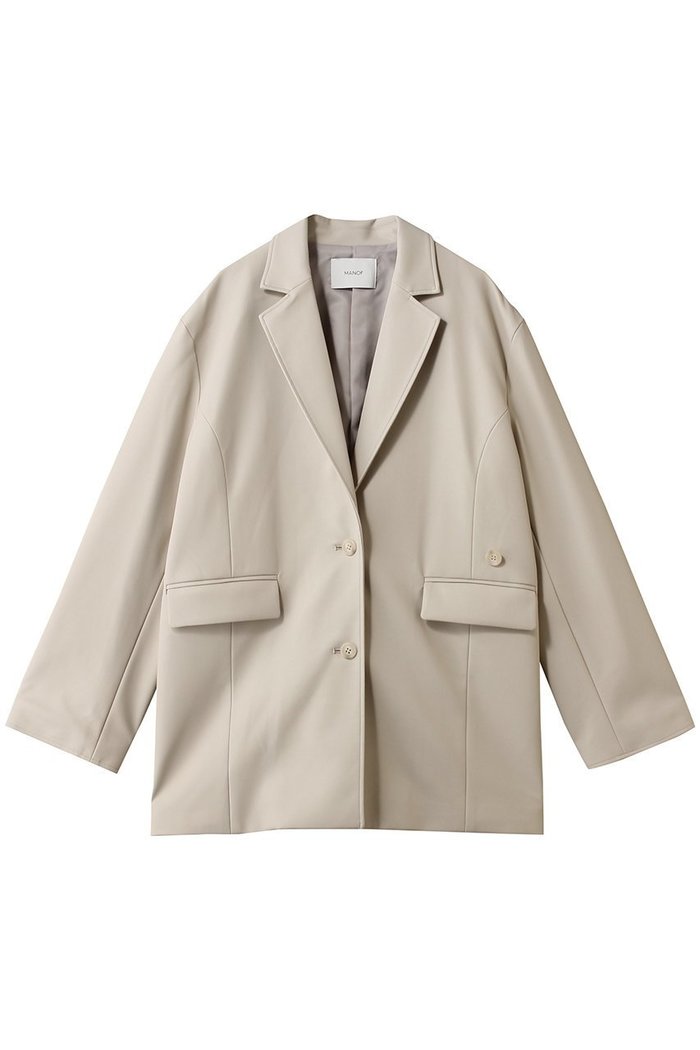 【マノフ/MANOF】のMINIMAL LEATHER JACKETアウター インテリア・キッズ・メンズ・レディースファッション・服の通販 founy(ファウニー) https://founy.com/ ファッション Fashion レディースファッション Fashion for Women アウター Coat / Outerwear Collection レディースジャケット・軽アウター Jackets シンプル Simple, Minimal ジャケット Jacket, Outerwear スラックス Slacks, Dress Pants デニム Denim, Jeans Material フェイクレザー Faux Leather, PU Leather エレガント 上品 Elegant |ID: prp329100004889601 ipo3291000000036535253