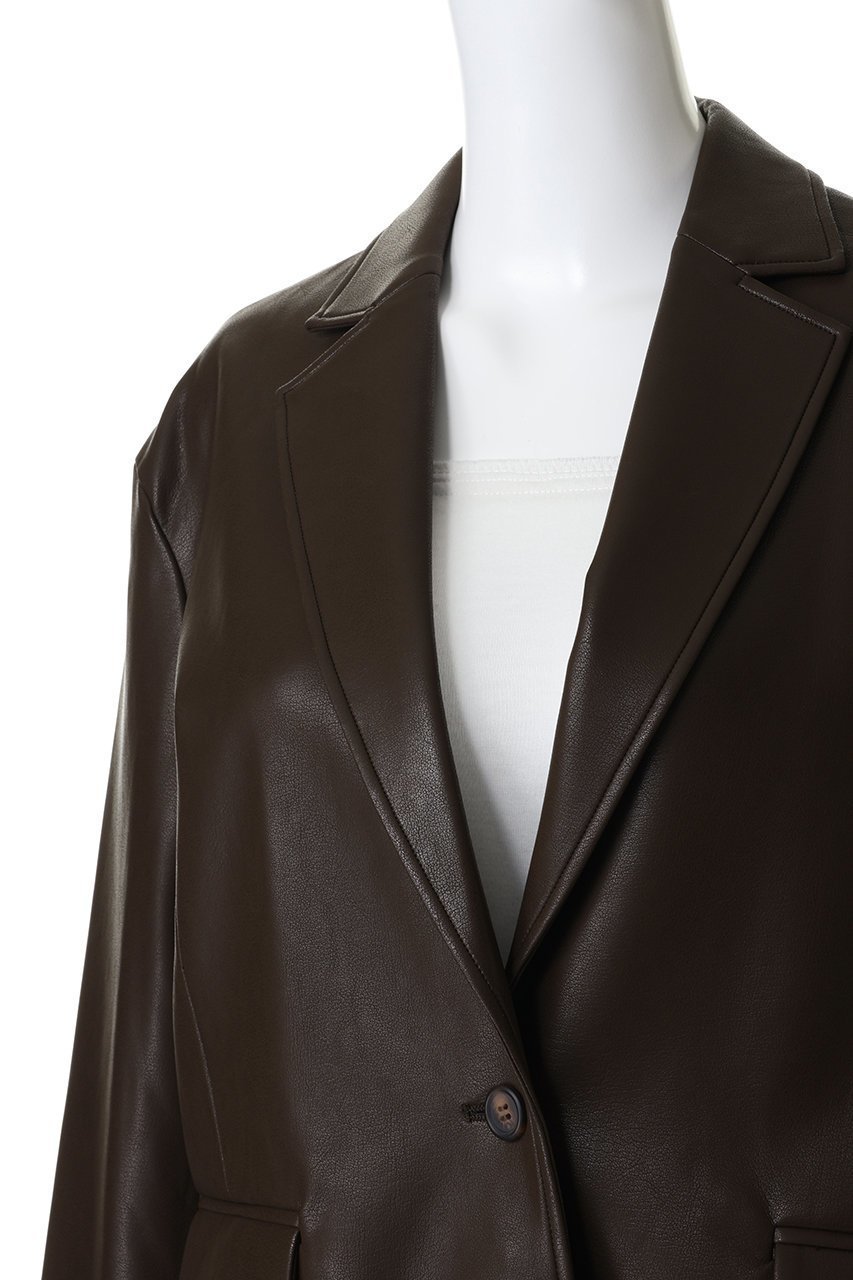 【マノフ/MANOF】のMINIMAL LEATHER JACKETアウター 大人の最旬トレンドファッション＆コーディネート founy(ファウニー) 　ファッション　Fashion　レディースファッション　Fashion for Women　アウター　Coat / Outerwear Collection　レディースジャケット・軽アウター　Jackets　シンプル　Simple, Minimal　ジャケット　Jacket, Outerwear　スラックス　Slacks, Dress Pants　デニム　Denim, Jeans Material　フェイクレザー　Faux Leather, PU Leather　エレガント 上品　Elegant　other-5|ID: prp329100004889601 ipo3291000000036535264