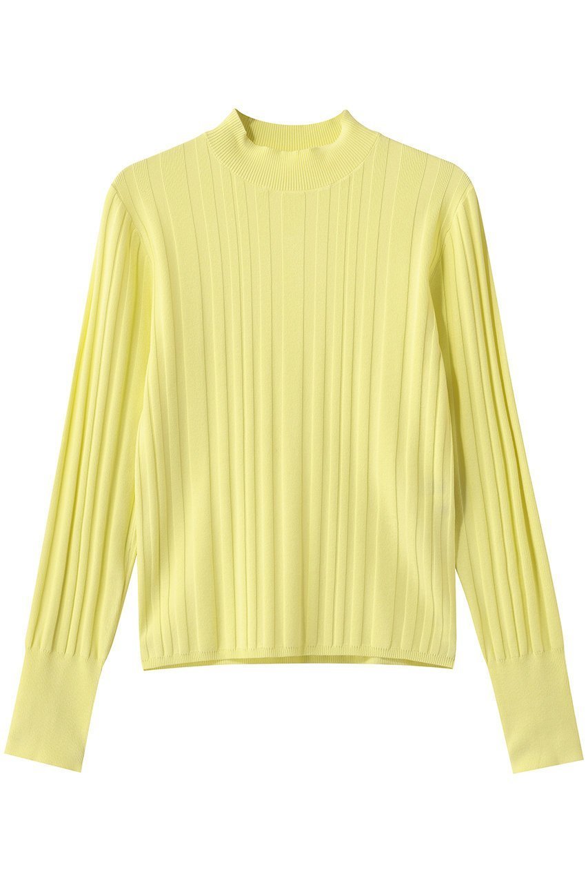 【アルアバイル/allureville】のストライプモックNC プルオーバー インテリア・キッズ・メンズ・レディースファッション・服の通販 founy(ファニー) 　ファッション　Fashion　レディースファッション　Fashion for Women　トップス・カットソー　Cut & Sew Tops　ニット　Knit Tops & Sweaters　カジュアルプルオーバー・ニットトップス　Pullovers & Knit Tops / Casual Pullovers　イエロー　Yellow　シンプル　Simple, Minimal　ストライプ　Stripe, Striped Pattern　スリット　Slit, Slit Detail　ベーシック　Basic, Essential　春　Spring　ライトイエロー|ID: prp329100004889604 ipo3291000000036535335