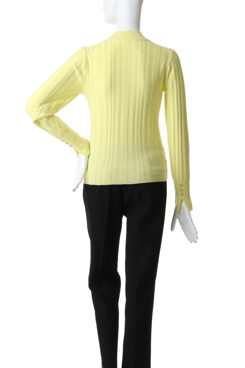 【アルアバイル/allureville】のストライプモックNC プルオーバー 人気、トレンドファッション・服の通販 founy(ファニー) 　ファッション　Fashion　レディースファッション　Fashion for Women　トップス・カットソー　Cut & Sew Tops　ニット　Knit Tops & Sweaters　カジュアルプルオーバー・ニットトップス　Pullovers & Knit Tops / Casual Pullovers　イエロー　Yellow　シンプル　Simple, Minimal　ストライプ　Stripe, Striped Pattern　スリット　Slit, Slit Detail　ベーシック　Basic, Essential　春　Spring　other-4|ID: prp329100004889604 ipo3291000000036535344