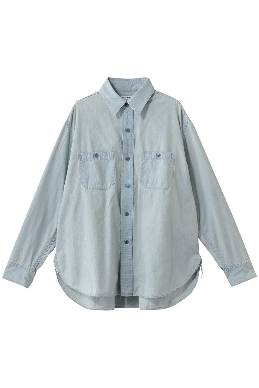 【セブン バイ セブン/SEVEN BY SEVEN / MEN】の【MEN】CHAMBRAY シャツ ロングスリーブ インテリア・キッズ・メンズ・レディースファッション・服の通販 founy(ファニー) 　ファッション　Fashion　メンズファッション　Fashion for Men　インディゴ　Indigo Denim　スリーブ　Sleeve, Long Sleeve / Short Sleeve　バランス　Balance, Style Balance　モダン　Modern, Contemporary　リラックス　Relax, Relaxed Fit　ロング　Long, Long-Length　ワーク　Workwear, Utility Style　定番　Standard, Basic Item　羽織　Haori, Light Jacket　ライトインディゴ|ID: prp329100004889605 ipo3291000000036535351
