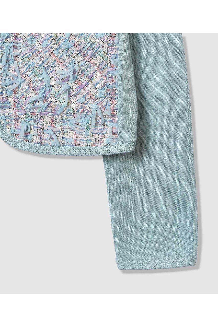 【アナイ/ANAYI】の【セットアップ対象商品】ブルーミックスツイードコンビカーディガン 人気、トレンドファッション・服の通販 founy(ファニー) ファッション Fashion レディースファッション Fashion for Women トップス・カットソー Cut & Sew Tops ニット Knit Tops & Sweaters カーディガン・羽織り Layered Style Cardigans カーディガン Cardigan, Knitwear セットアップ Set-Up, Coordinated Outfit ツイード Twill, Twill Weave フランス France, French ミラノリブ Milano Rib, Milano Stitch 春 Spring other-5|ID: prp329100004889606 ipo3291000000036535371