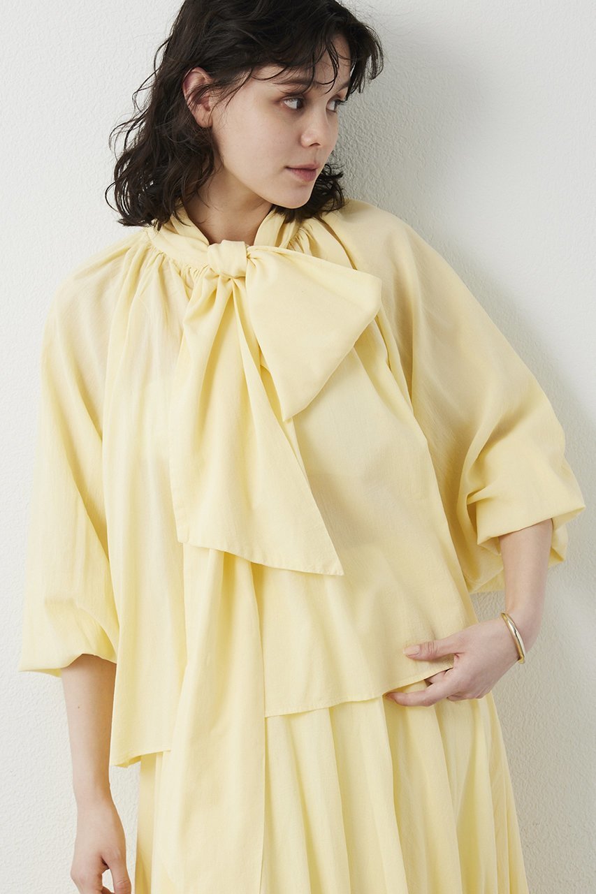 【ウィムガゼット/Whim Gazette】の製品染めボウブラウス 人気、トレンドファッション・服の通販 founy(ファニー) ファッション Fashion レディースファッション Fashion for Women トップス・カットソー Cut & Sew Tops シャツ・ブラウス・オフィスカジュアル Elegant Blouses & Button-Ups おすすめ Recommended / Our Picks イエロー Yellow スリーブ Sleeve, Long Sleeve / Short Sleeve ボトム Bottoms, Lower Wear ロング Long, Long-Length ヴィンテージ Vintage Style エレガント 上品 Elegant other-5|ID: prp329100004889611 ipo3291000000036535442