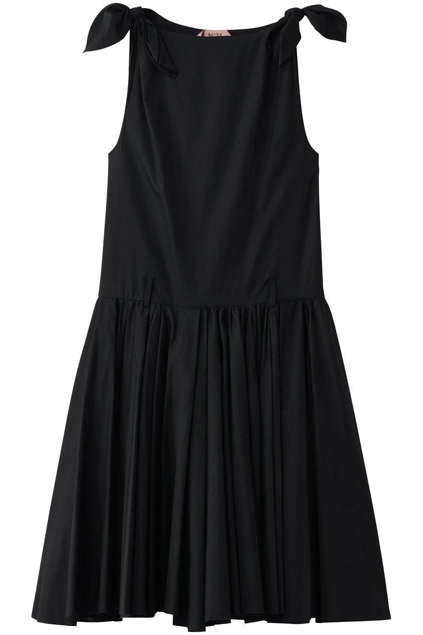 【ヌメロ ヴェントゥーノ/N°21】のノースリーブ ギャザーワンピース 人気、トレンドファッション・服の通販 founy(ファニー) 　ファッション　Fashion　レディースファッション　Fashion for Women　ワンピース　Dresses　チュニック　Tunic Tops & Dresses　ギャザー　Gathered, Ruffled　ショルダー　Shoulder, Shoulder Strap　スニーカー　Sneakers, Trainers　チュニック　Tunic, Long Top　ノースリーブ　Sleeveless, No-Sleeve　フェミニン　Feminine, Girly　リボン　Ribbon, Bow　 other-1|ID: prp329100004889615 ipo3291000000036535501