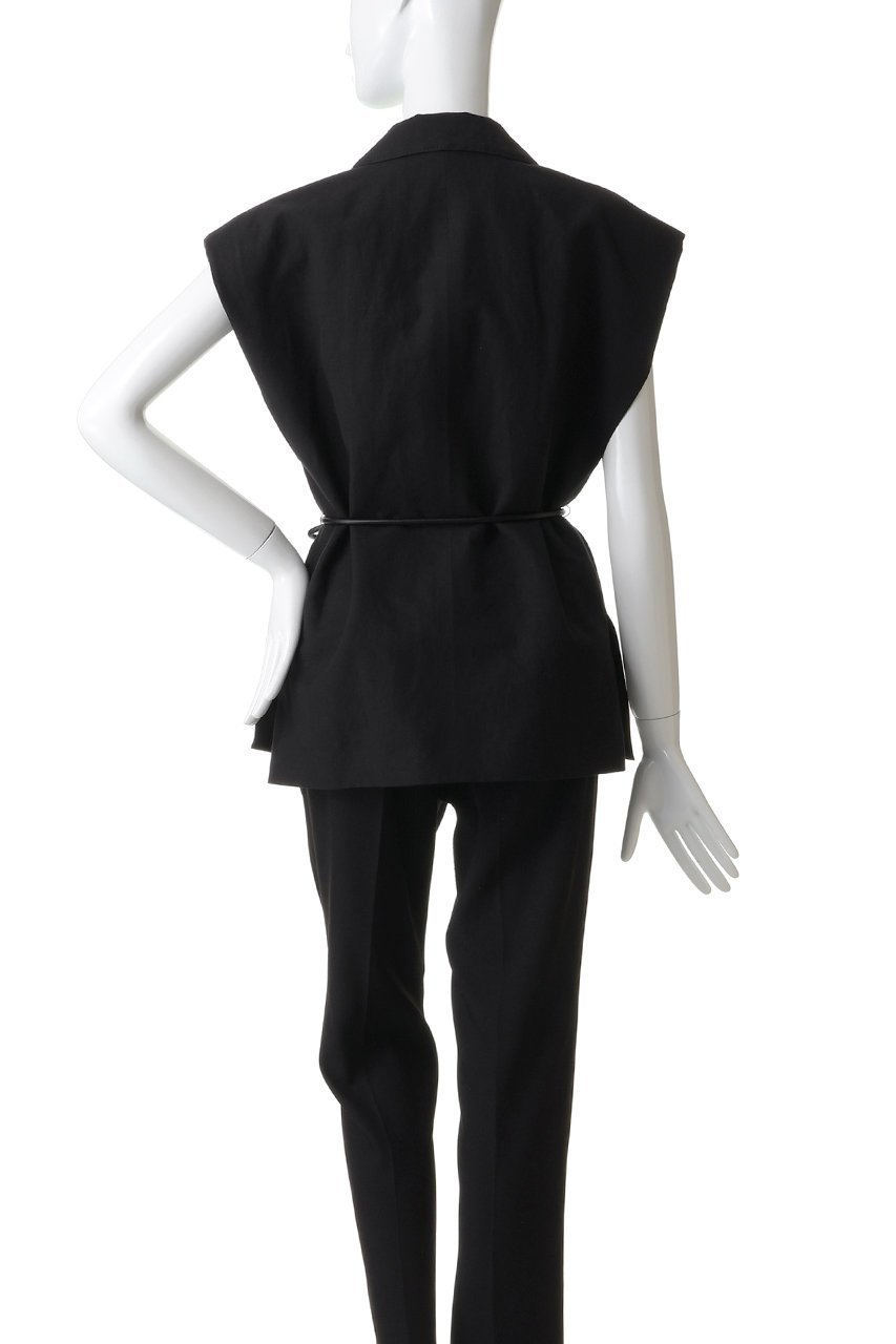 【ルームエイト/Room no.8】の【Room no.8 BLACK】LINEN ダブルブレスト ボリューム ジレ 人気、トレンドファッション・服の通販 founy(ファニー) 　ファッション　Fashion　レディースファッション　Fashion for Women　アウター　Coat / Outerwear Collection　レディースジャケット・軽アウター　Jackets　クール　Cool, Chic　ジャケット　Jacket, Outerwear　ダブル　Double, Double-Breasted　ベスト　Vest, Waistcoat　リネン　Linen, Linen Fabric　新作・新入荷　New Arrivals / New In　other-4|ID: prp329100004889621 ipo3291000000036535550