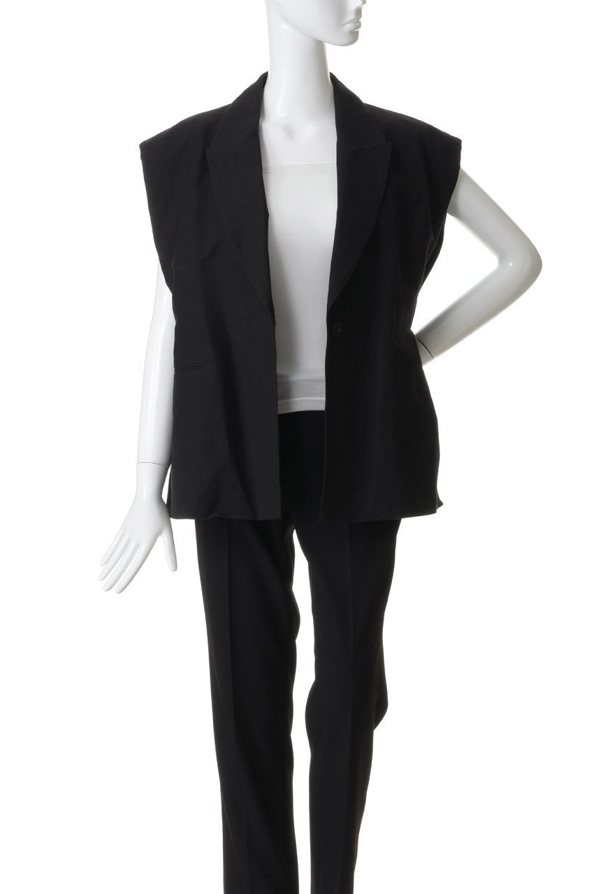 【ルームエイト/Room no.8】の【Room no.8 BLACK】LINEN ダブルブレスト ボリューム ジレ 人気、トレンドファッション・服の通販 founy(ファニー) 　ファッション　Fashion　レディースファッション　Fashion for Women　アウター　Coat / Outerwear Collection　レディースジャケット・軽アウター　Jackets　クール　Cool, Chic　ジャケット　Jacket, Outerwear　ダブル　Double, Double-Breasted　ベスト　Vest, Waistcoat　リネン　Linen, Linen Fabric　新作・新入荷　New Arrivals / New In　other-7|ID: prp329100004889621 ipo3291000000036535556