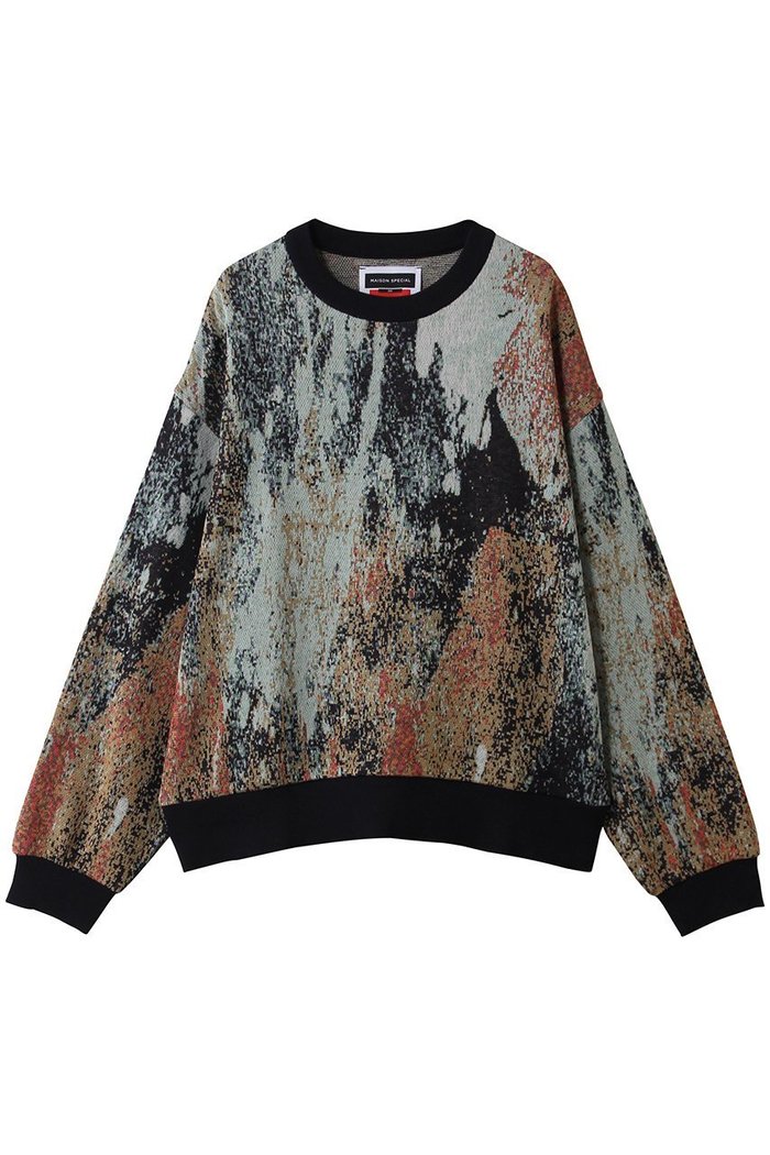 【メゾンスペシャル/MAISON SPECIAL】の【UNISEX】総柄JQDニット アブストラクトパターン インテリア・キッズ・メンズ・レディースファッション・服の通販 founy(ファウニー) https://founy.com/ ファッション Fashion レディースファッション Fashion for Women トップス・カットソー Cut & Sew Tops ニット Knit Tops & Sweaters カジュアルプルオーバー・ニットトップス Pullovers & Knit Tops / Casual Pullovers ユニセックス Unisex, Genderless パターン Pattern, Design Print モダン Modern, Contemporary |ID: prp329100004889634 ipo3291000000036535653