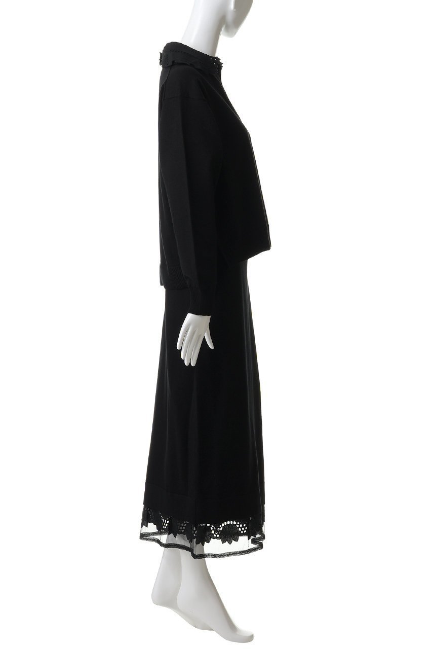 【ミュベール/MUVEIL】のスキッパーポロセットアップニット 人気、トレンドファッション・服の通販 founy(ファニー) 　ファッション　Fashion　レディースファッション　Fashion for Women　トップス・カットソー　Cut & Sew Tops　ニット　Knit Tops & Sweaters　カジュアルプルオーバー・ニットトップス　Pullovers & Knit Tops / Casual Pullovers　なめらか　Smooth, Silky Texture　シルク　Silk, 100% Silk　セットアップ　Set-Up, Coordinated Outfit　フィット　Fit, Slim Fit　フラワー　Flower, Floral　ボックス　Boxy, Box Shape　モチーフ　Motif, Design Theme　レース　Lace, Lace Fabric　other-3|ID: prp329100004889641 ipo3291000000036535732