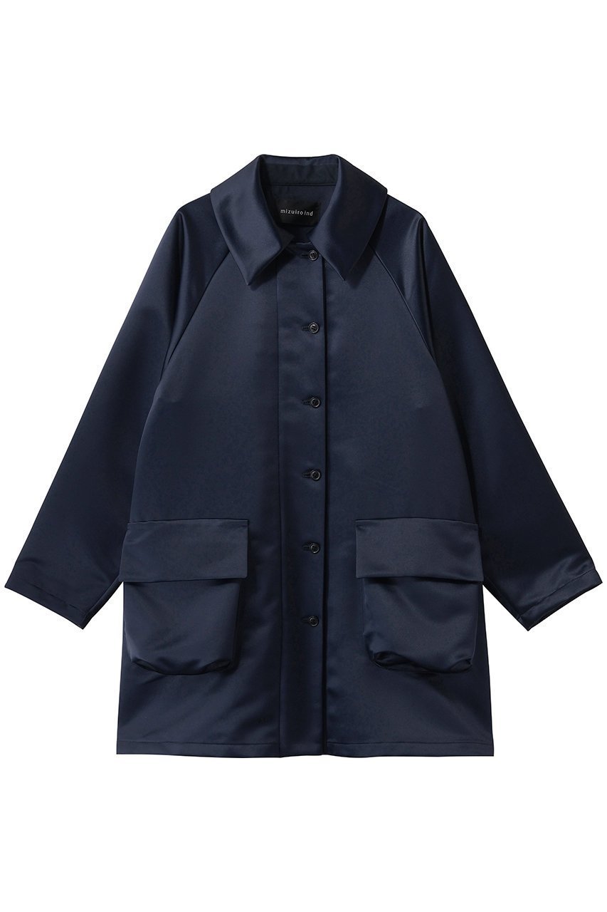 【ミズイロ インド/mizuiro ind】のsatin dolman coat コート 大人の最旬トレンドファッション＆コーディネート founy(ファウニー) 　ファッション　Fashion　レディースファッション　Fashion for Women　アウター　Coat / Outerwear Collection　コート・ロングコート・ピーコート　Long Coats, Peacoats & More　サテン　Satin, Glossy Fabric　シンプル　Simple, Minimal　スリーブ　Sleeve, Long Sleeve / Short Sleeve　フロント　Front, Front Design　ポケット　Pocket, Pocket Detail　ロング　Long, Long-Length　エレガント 上品　Elegant　 other-1|ID: prp329100004889648 ipo3291000000036535838