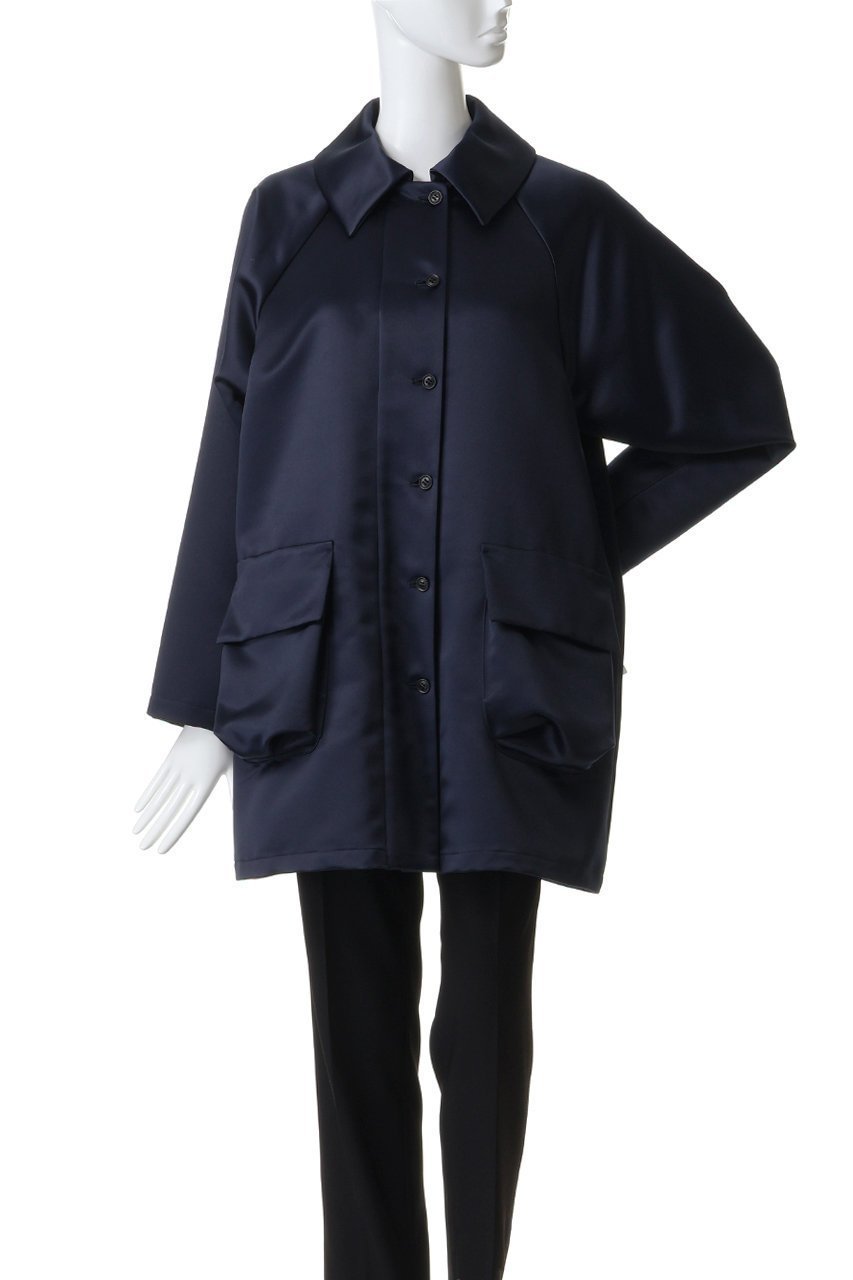 【ミズイロ インド/mizuiro ind】のsatin dolman coat コート 大人の最旬トレンドファッション＆コーディネート founy(ファウニー) 　ファッション　Fashion　レディースファッション　Fashion for Women　アウター　Coat / Outerwear Collection　コート・ロングコート・ピーコート　Long Coats, Peacoats & More　サテン　Satin, Glossy Fabric　シンプル　Simple, Minimal　スリーブ　Sleeve, Long Sleeve / Short Sleeve　フロント　Front, Front Design　ポケット　Pocket, Pocket Detail　ロング　Long, Long-Length　エレガント 上品　Elegant　other-2|ID: prp329100004889648 ipo3291000000036616964