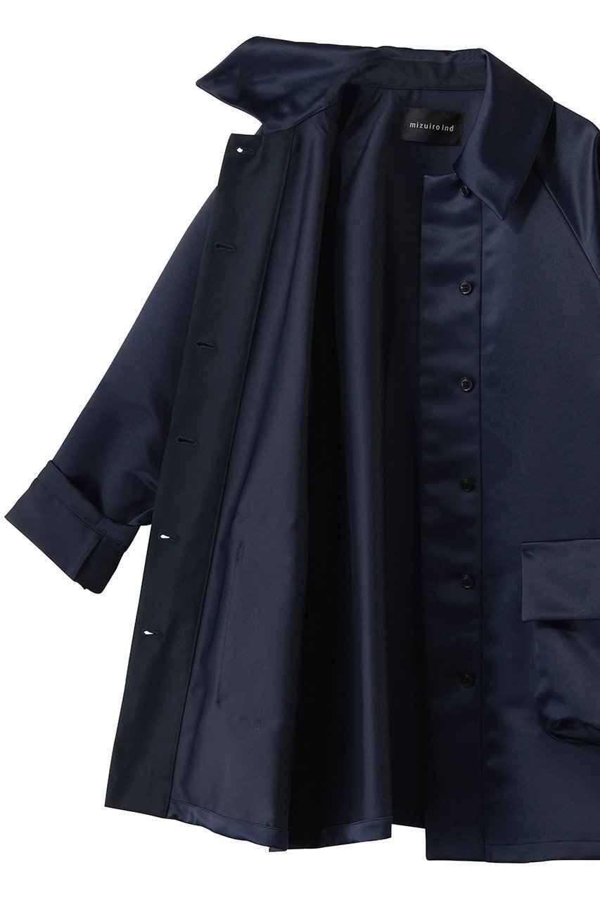 【ミズイロ インド/mizuiro ind】のsatin dolman coat コート 大人の最旬トレンドファッション＆コーディネート founy(ファウニー) 　ファッション　Fashion　レディースファッション　Fashion for Women　アウター　Coat / Outerwear Collection　コート・ロングコート・ピーコート　Long Coats, Peacoats & More　サテン　Satin, Glossy Fabric　シンプル　Simple, Minimal　スリーブ　Sleeve, Long Sleeve / Short Sleeve　フロント　Front, Front Design　ポケット　Pocket, Pocket Detail　ロング　Long, Long-Length　エレガント 上品　Elegant　other-6|ID: prp329100004889648 ipo3291000000036616973