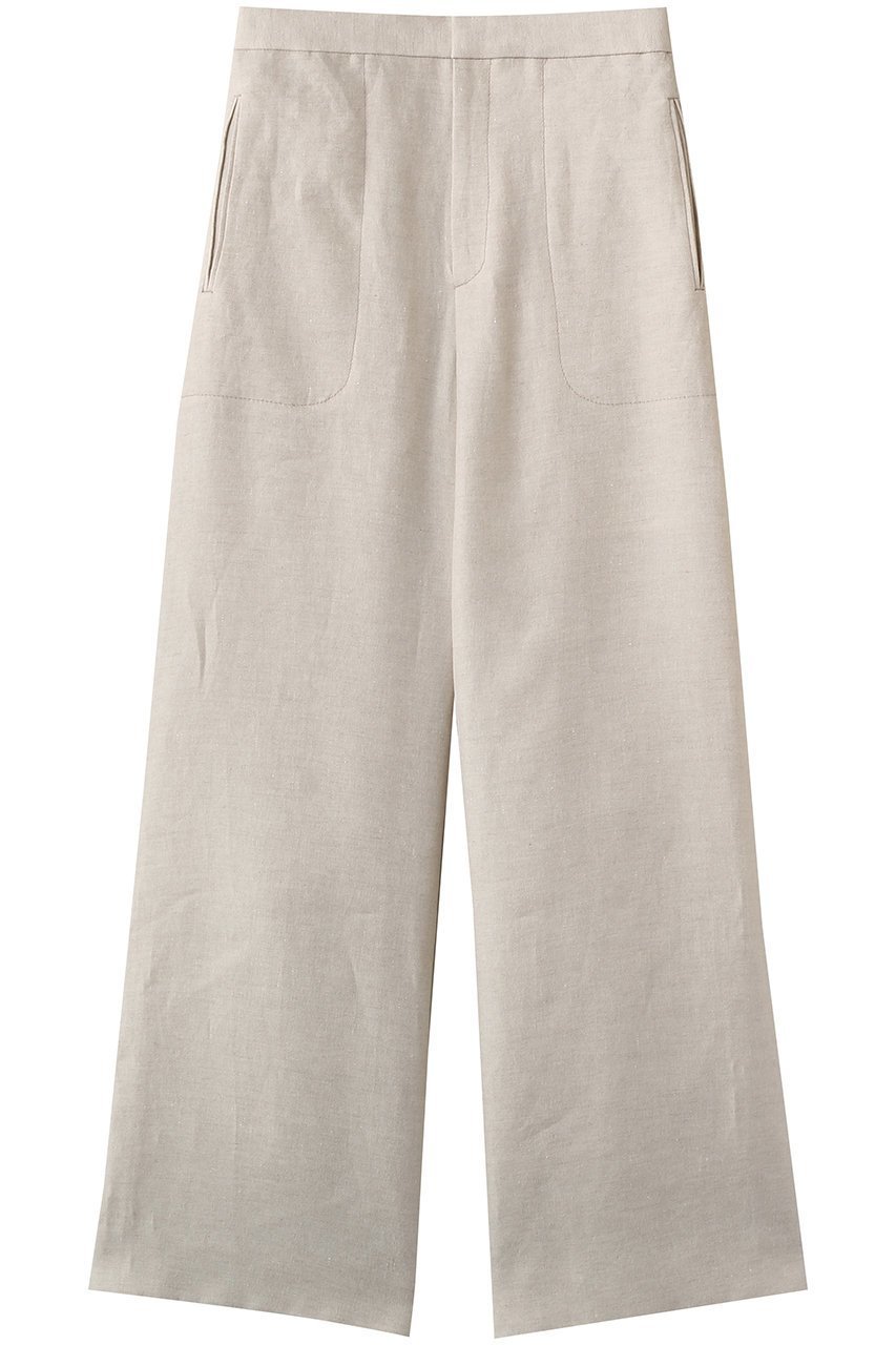 【セアン/SCEARN】のLINEN DOUBLE CLOTH パンツ インテリア・キッズ・メンズ・レディースファッション・服の通販 founy(ファウニー) 　ファッション　Fashion　レディースファッション　Fashion for Women　パンツ　Pants & Trousers　ストレート　Straight, Straight Cut　ポケット　Pocket, Pocket Detail　リネン　Linen, Linen Fabric　ワイド　Wide, Wide Fit　Flax|ID: prp329100004889659 ipo3291000000036536010