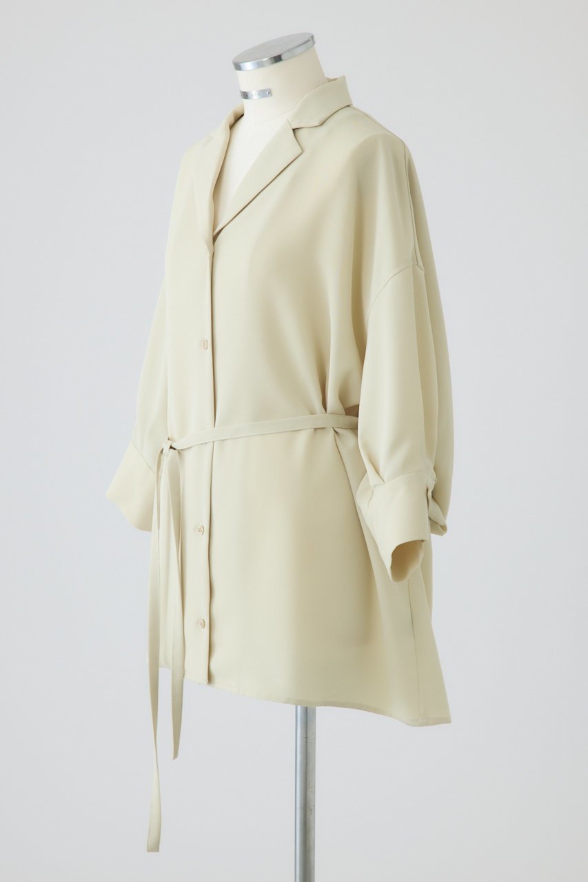 【リムアーク/RIM.ARK】のBack balloon JK like SH/シャツ 人気、トレンドファッション・服の通販 founy(ファニー) 　ファッション　Fashion　レディースファッション　Fashion for Women　トップス・カットソー　Cut & Sew Tops　シャツ・ブラウス・オフィスカジュアル　Elegant Blouses & Button-Ups　ジャケット　Jacket, Outerwear　スリーブ　Sleeve, Long Sleeve / Short Sleeve　バルーン　Balloon, Balloon Silhouette　ロング　Long, Long-Length　エレガント 上品　Elegant　other-2|ID: prp329100004889662 ipo3291000000036536046