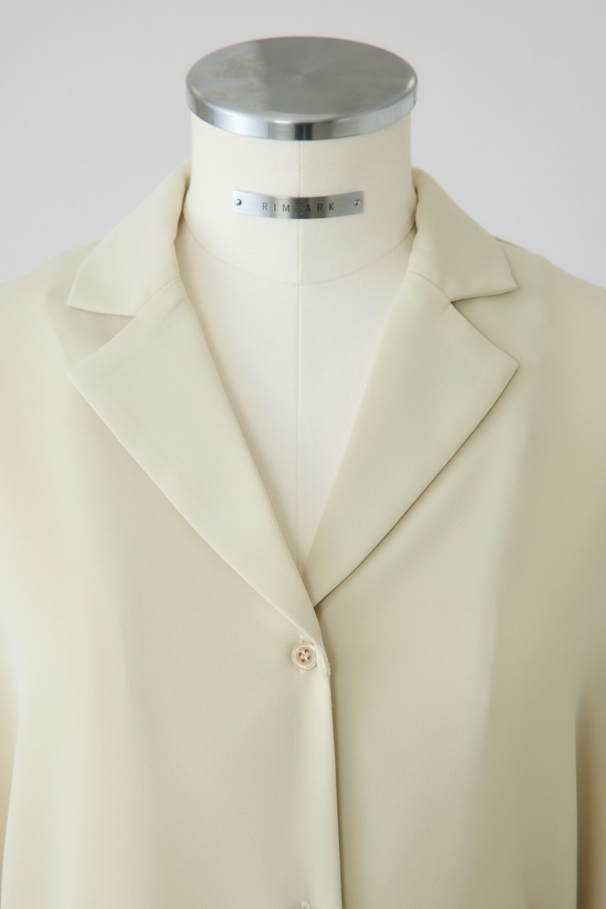 【リムアーク/RIM.ARK】のBack balloon JK like SH/シャツ 人気、トレンドファッション・服の通販 founy(ファニー) 　ファッション　Fashion　レディースファッション　Fashion for Women　トップス・カットソー　Cut & Sew Tops　シャツ・ブラウス・オフィスカジュアル　Elegant Blouses & Button-Ups　ジャケット　Jacket, Outerwear　スリーブ　Sleeve, Long Sleeve / Short Sleeve　バルーン　Balloon, Balloon Silhouette　ロング　Long, Long-Length　エレガント 上品　Elegant　other-7|ID: prp329100004889662 ipo3291000000036536059