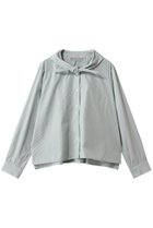 【ミディウミ/MidiUmi】のscarf like short shirt シャツ 人気、トレンドファッション・服の通販 founy(ファニー) ファッション Fashion レディースファッション Fashion for Women トップス・カットソー Cut & Sew Tops シャツ・ブラウス・オフィスカジュアル Elegant Blouses & Button-Ups ロングTシャツ・Tシャツ Longline T-Shirts & Tees ショート Short, Short Length ストライプ Stripe, Striped Pattern スリーブ Sleeve, Long Sleeve / Short Sleeve バランス Balance, Style Balance ロング Long, Long-Length thumbnail green|ID: prp329100004889666 ipo3291000000036536117