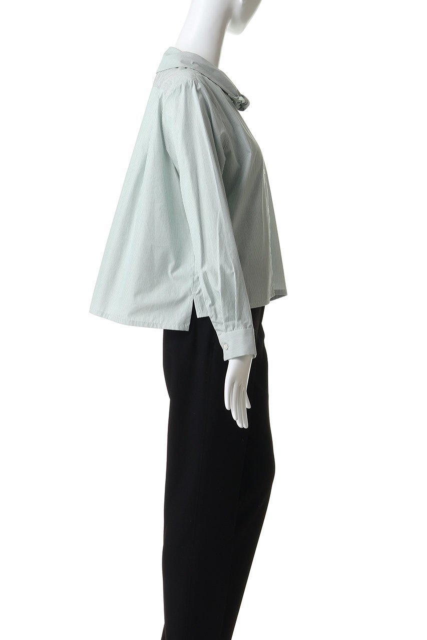 【ミディウミ/MidiUmi】のscarf like short shirt シャツ 人気、トレンドファッション・服の通販 founy(ファニー) 　ファッション　Fashion　レディースファッション　Fashion for Women　トップス・カットソー　Cut & Sew Tops　シャツ・ブラウス・オフィスカジュアル　Elegant Blouses & Button-Ups　ロングTシャツ・Tシャツ　Longline T-Shirts & Tees　ショート　Short, Short Length　ストライプ　Stripe, Striped Pattern　スリーブ　Sleeve, Long Sleeve / Short Sleeve　バランス　Balance, Style Balance　ロング　Long, Long-Length　other-3|ID: prp329100004889666 ipo3291000000036536124