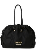 【ランバン オン ブルー/LANVIN en Bleu】のサイドフリルドロストトートバッグ小 ブラック|ID: prp329100004889670 ipo3291000000036536205