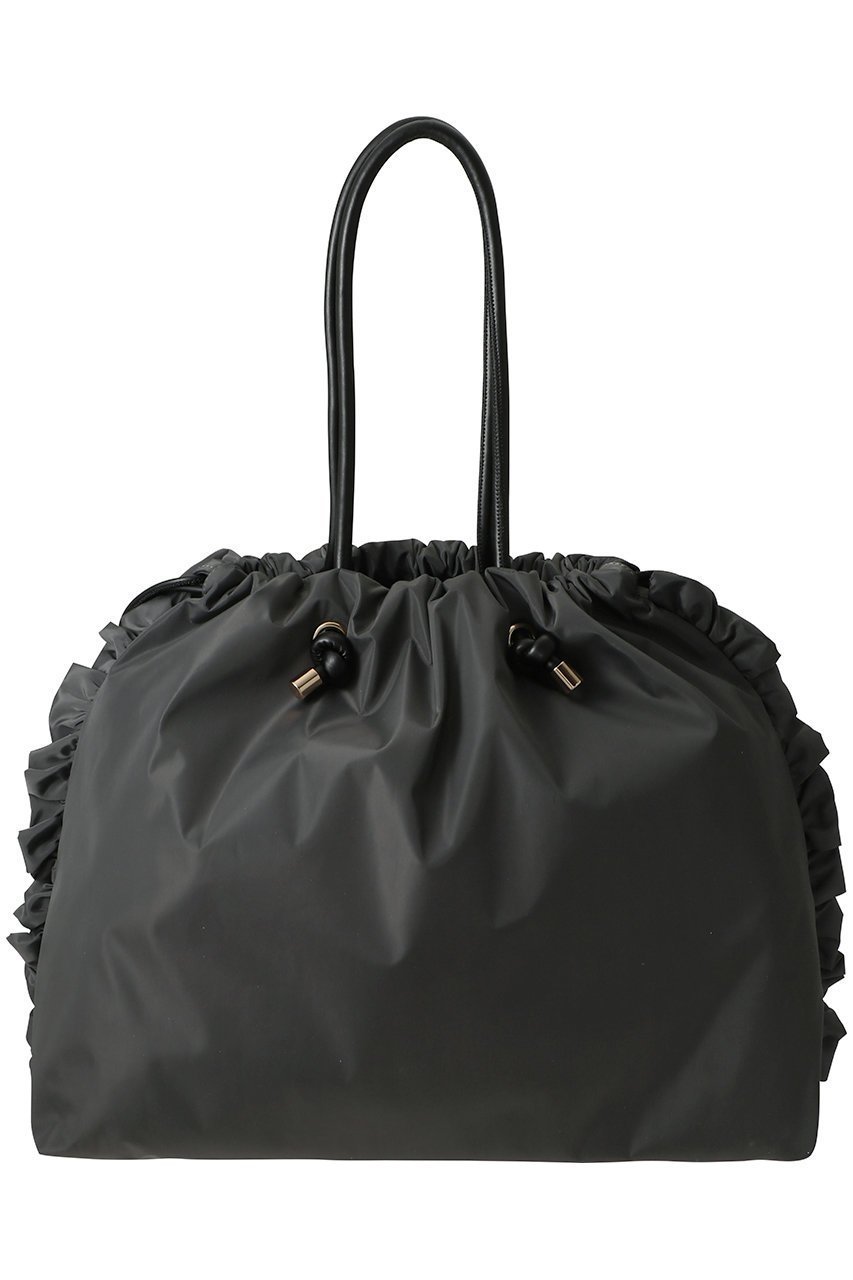 【ランバン オン ブルー/LANVIN en Bleu】のサイドフリルドロストトートバッグ(大) 人気、トレンドファッション・服の通販 founy(ファニー) 　ファッション　Fashion　レディースファッション　Fashion for Women　バッグ　Bags　タフタ　Taffeta, Structured Fabric　フェイクレザー　Faux Leather, PU Leather　フリル　Frill, Ruffle　プリント　Print, Printed Pattern　メタル　Metal, Metal Parts　巾着　Drawstring Bag, Kinchaku　other-4|ID: prp329100004889671 ipo3291000000036536231