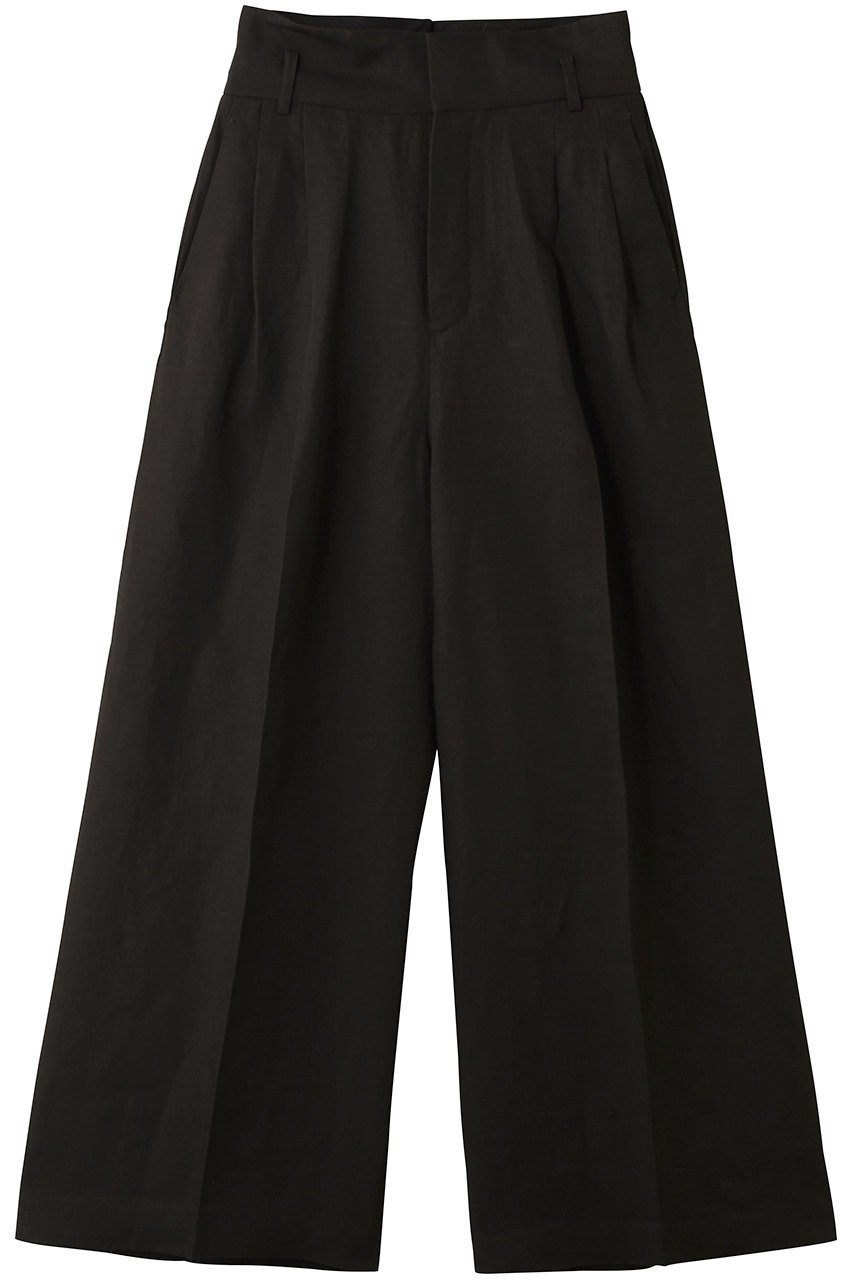 【アンクレイヴ/uncrave】のリヨセルライトリネン ワイドトラウザー インテリア・キッズ・メンズ・レディースファッション・服の通販 founy(ファニー) 　ファッション　Fashion　レディースファッション　Fashion for Women　パンツ　Pants & Trousers　フロント　Front, Front Design　ベーシック　Basic, Essential　リネン　Linen, Linen Fabric　再入荷　Restock / Back in Stock　夏　Summer　ダークブラウン|ID: prp329100004889684 ipo3291000000036536435