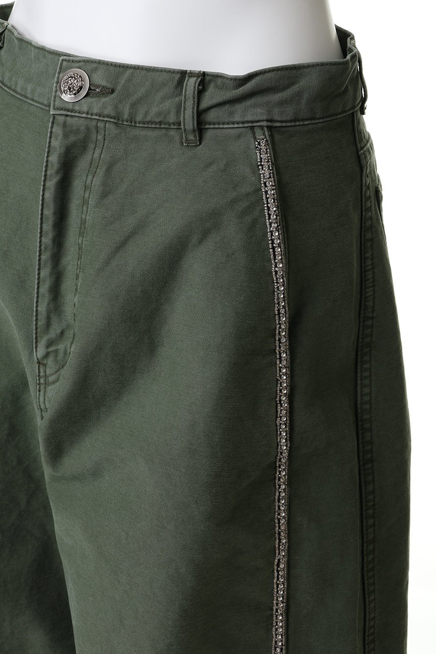 【ルール ロジェット/leur logette】のミリタリーバックサテンパンツ(with bijou) 人気、トレンドファッション・服の通販 founy(ファニー) 　ファッション　Fashion　レディースファッション　Fashion for Women　パンツ　Pants & Trousers　バッグ　Bags　サテン　Satin, Glossy Fabric　ミリタリー　Military, Army Style　other-5|ID: prp329100004889691 ipo3291000000036536532