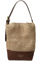 【アルアバイル/allureville】のラフィアコンビバケツバッグ ブラウン|ID: prp329100004889698 ipo3291000000036536566