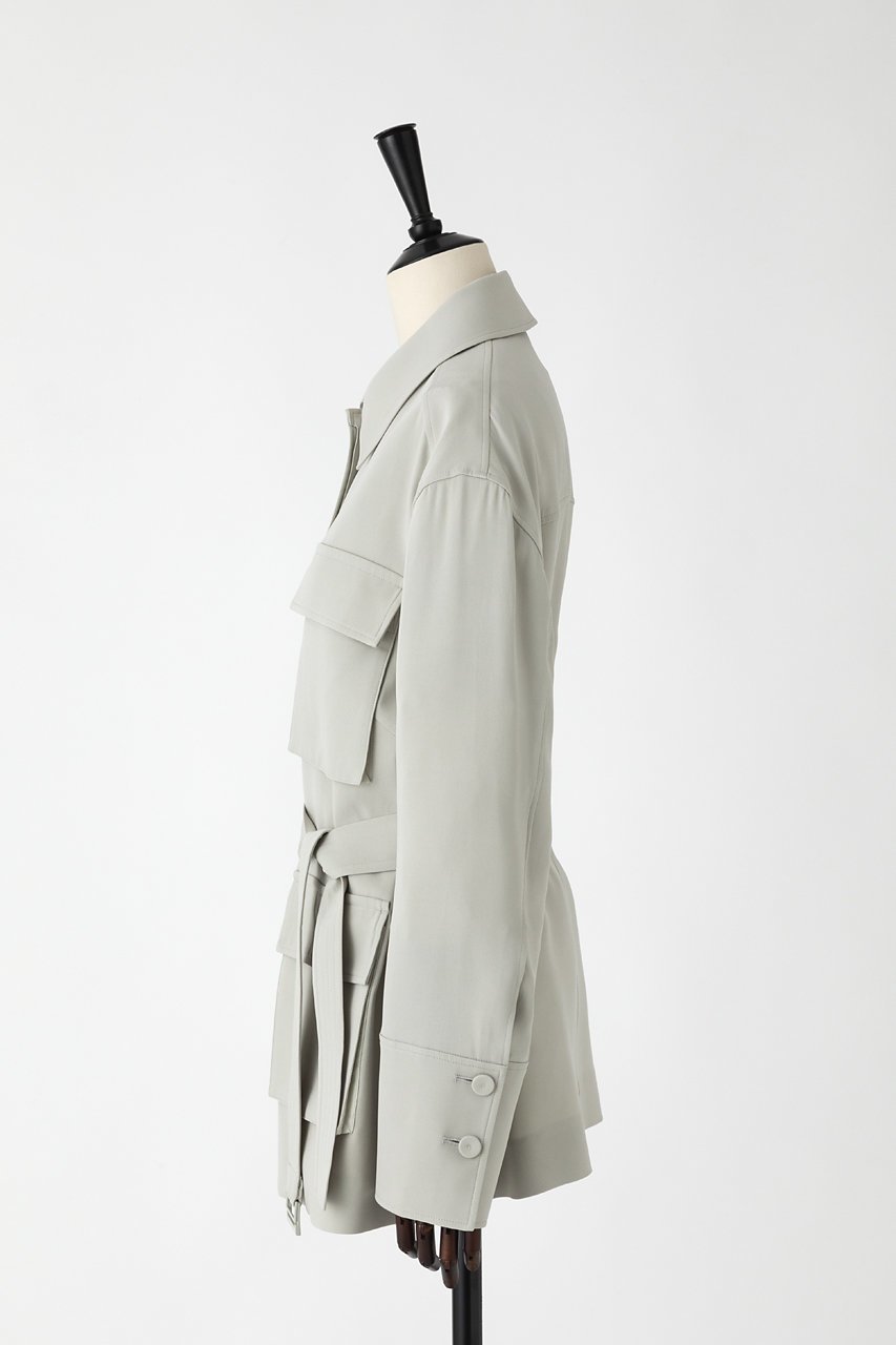 【オーヴィル/EAUVIRE】のシルクジョーゼットサファリジャケット 人気、トレンドファッション・服の通販 founy(ファニー) 　ファッション　Fashion　レディースファッション　Fashion for Women　アウター　Coat / Outerwear Collection　レディースジャケット・軽アウター　Jackets　おすすめ　Recommended / Our Picks　シルク　Silk, 100% Silk　ジャケット　Jacket, Outerwear　ジョーゼット　Georgette, Semi-Sheer Fabric　セットアップ　Set-Up, Coordinated Outfit　パッチ　Patch, Appliqué　ポケット　Pocket, Pocket Detail　羽織　Haori, Light Jacket　other-2|ID: prp329100004889709 ipo3291000000036536694