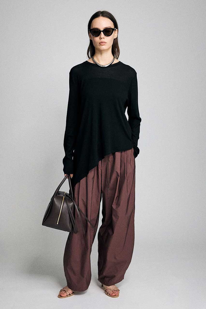 【ブリル/BRILL】のアシンメトリーカットプルオーバー 人気、トレンドファッション・服の通販 founy(ファニー) 　ファッション　Fashion　レディースファッション　Fashion for Women　トップス・カットソー　Cut & Sew Tops　シャツ・ブラウス・オフィスカジュアル　Elegant Blouses & Button-Ups　ロングTシャツ・Tシャツ　Longline T-Shirts & Tees　カジュアルプルオーバー・ニットトップス　Pullovers & Knit Tops / Casual Pullovers　カットソー・ベーシックTシャツ　Cut-and-Sewn Tops / Stretch Tees & Basics　スリーブ　Sleeve, Long Sleeve / Short Sleeve　テレコ　Ribbed, Rib Stitch　ロング　Long, Long-Length　エレガント 上品　Elegant　新作・新入荷　New Arrivals / New In　other-6|ID: prp329100004889730 ipo3291000000036536884