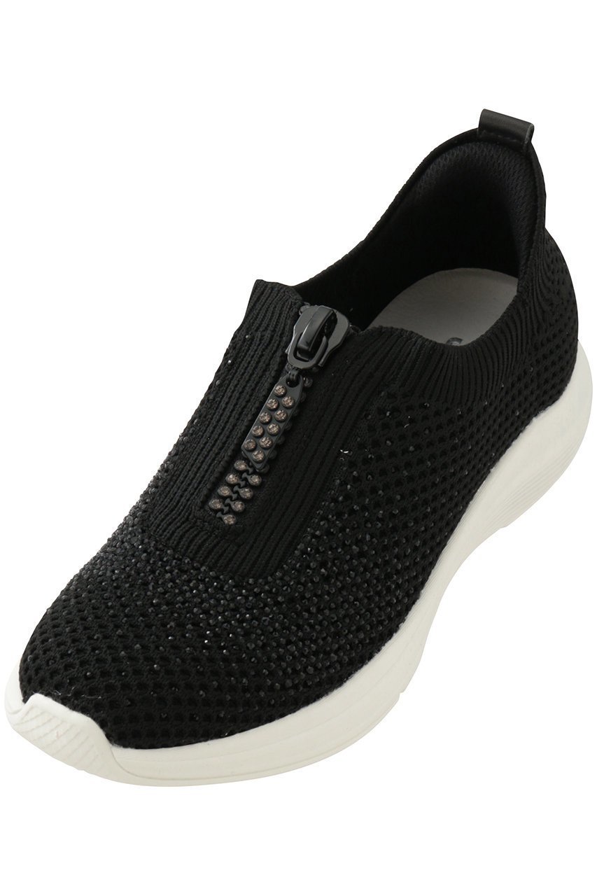 【スタッカート/STACCATO】のデザインZIPハンディライトスリッポン インテリア・キッズ・メンズ・レディースファッション・服の通販 founy(ファニー) 　ファッション　Fashion　レディースファッション　Fashion for Women　シューズ　Shoes, Footwear　ストーン　Stone, Gem-Like　スリッポン　Slip-On, Loafer　フラット　Flat, Flat Shoes　新作・新入荷　New Arrivals / New In　軽量　Lightweight, Ultra Light　ブラック|ID: prp329100004889757 ipo3291000000036537134