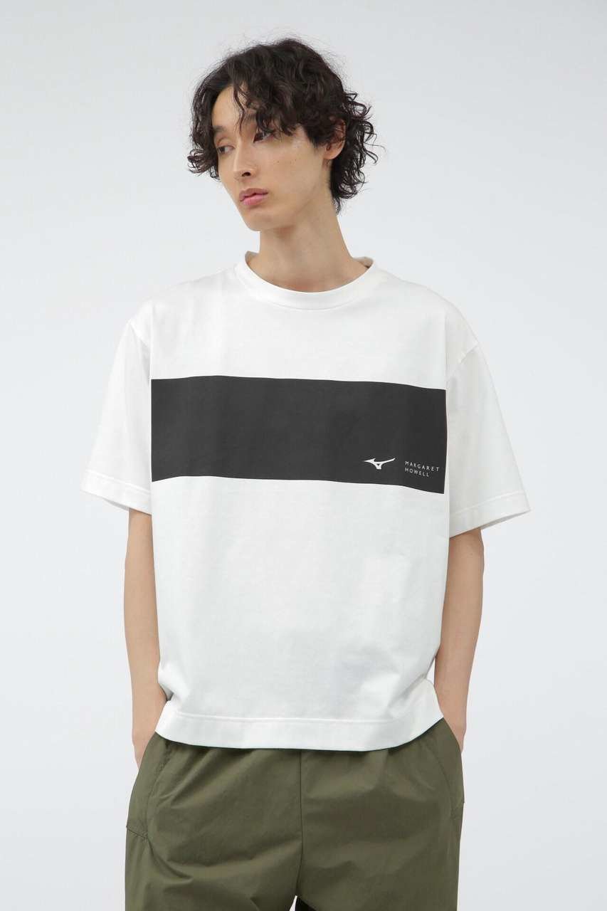 【その他のブランド/Other】のCOTTON POLYESTER JERSEY TOP インテリア・キッズ・メンズ・レディースファッション・服の通販 founy(ファニー) 　ファッション　Fashion　レディースファッション　Fashion for Women　トップス・カットソー　Cut & Sew Tops　シャツ・ブラウス・オフィスカジュアル　Elegant Blouses & Button-Ups　ロングTシャツ・Tシャツ　Longline T-Shirts & Tees　カットソー・ベーシックTシャツ　Cut-and-Sewn Tops / Stretch Tees & Basics　コレクション　Collection, Seasonal Line　ショート　Short, Short Length　ストライプ　Stripe, Striped Pattern　スポーティ　Sporty, Casual Athletic　スリーブ　Sleeve, Long Sleeve / Short Sleeve　マーガレット　Marguerite, Daisy Pattern　リラックス　Relax, Relaxed Fit　新作・新入荷　New Arrivals / New In　ホワイト|ID: prp329100004889764 ipo3291000000036537241