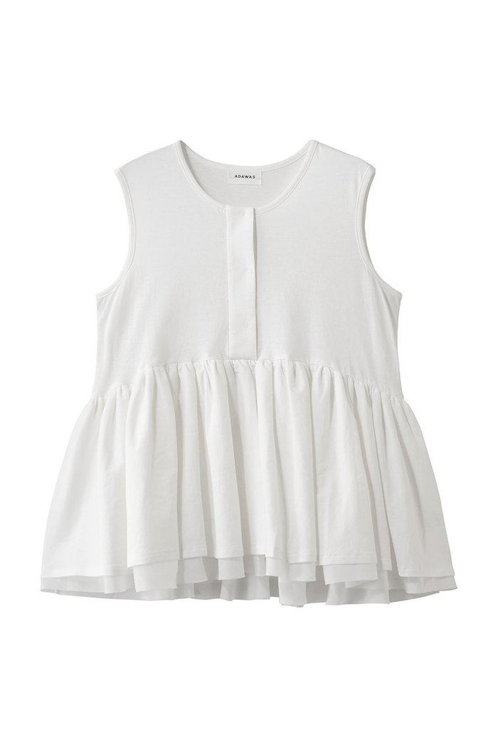 【アダワス/ADAWAS】のドライ コットン ジャージー ペプラム Tシャツ インテリア・キッズ・メンズ・レディースファッション・服の通販 founy(ファニー) https://founy.com/ ファッション Fashion レディースファッション Fashion for Women トップス・カットソー Cut & Sew Tops キャミソール&ノースリーブ Camisoles & Sleeveless Tops シャツ・ブラウス・オフィスカジュアル Elegant Blouses & Button-Ups ロングTシャツ・Tシャツ Longline T-Shirts & Tees カットソー・ベーシックTシャツ Cut-and-Sewn Tops / Stretch Tees & Basics キャミソール Camisole, Spaghetti Strap Top タンク Tank Top, Sleeveless Top デニム Denim, Jeans Material フェミニン Feminine, Girly ペプラム Peplum, Flared Hem 夏 Summer |ID: prp329100004889766 ipo3291000000036537283