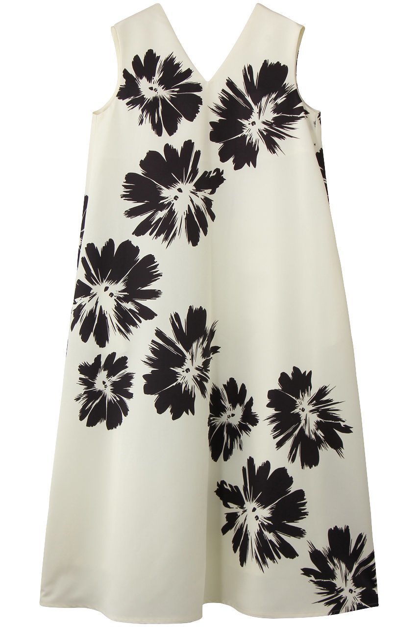 【エムフィル/M Fil】のコートフルールプリント Vネックフレアワンピース インテリア・キッズ・メンズ・レディースファッション・服の通販 founy(ファニー) 　ファッション　Fashion　レディースファッション　Fashion for Women　アウター　Coat / Outerwear Collection　コート・ロングコート・ピーコート　Long Coats, Peacoats & More　ワンピース　Dresses　チュニック　Tunic Tops & Dresses　チュニック　Tunic, Long Top　バランス　Balance, Style Balance　フラワー　Flower, Floral　フレア　Flare, Flared　プリント　Print, Printed Pattern　モチーフ　Motif, Design Theme　ロング　Long, Long-Length　人気　Popular, Best Seller　新作・新入荷　New Arrivals / New In　オフホワイト|ID: prp329100004889771 ipo3291000000036537394