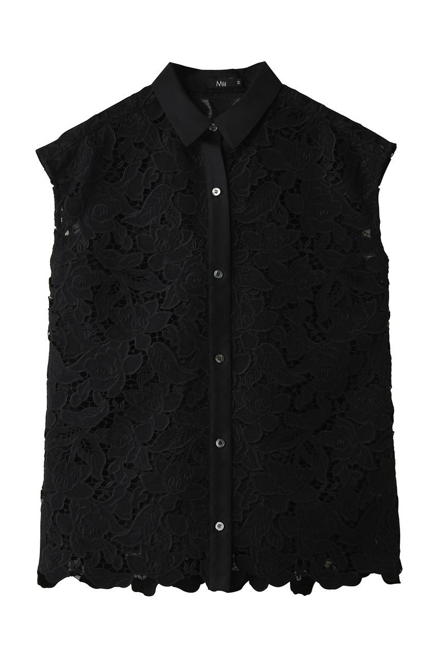 【エムフィル/M Fil】のフラワーレース フレンチスリーブシャツ インテリア・キッズ・メンズ・レディースファッション・服の通販 founy(ファニー) ファッション Fashion レディースファッション Fashion for Women トップス・カットソー Cut & Sew Tops キャミソール&ノースリーブ Camisoles & Sleeveless Tops シャツ・ブラウス・オフィスカジュアル Elegant Blouses & Button-Ups エレガント 上品 Elegant ケミカル Chemical, Chemical Wash スリーブ Sleeve, Long Sleeve / Short Sleeve ノースリーブ Sleeveless, No-Sleeve バランス Balance, Style Balance フラワー Flower, Floral フレンチ French, French Style モチーフ Motif, Design Theme レース Lace, Lace Fabric 新作・新入荷 New Arrivals / New In ブラック|ID: prp329100004889778 ipo3291000000036537499