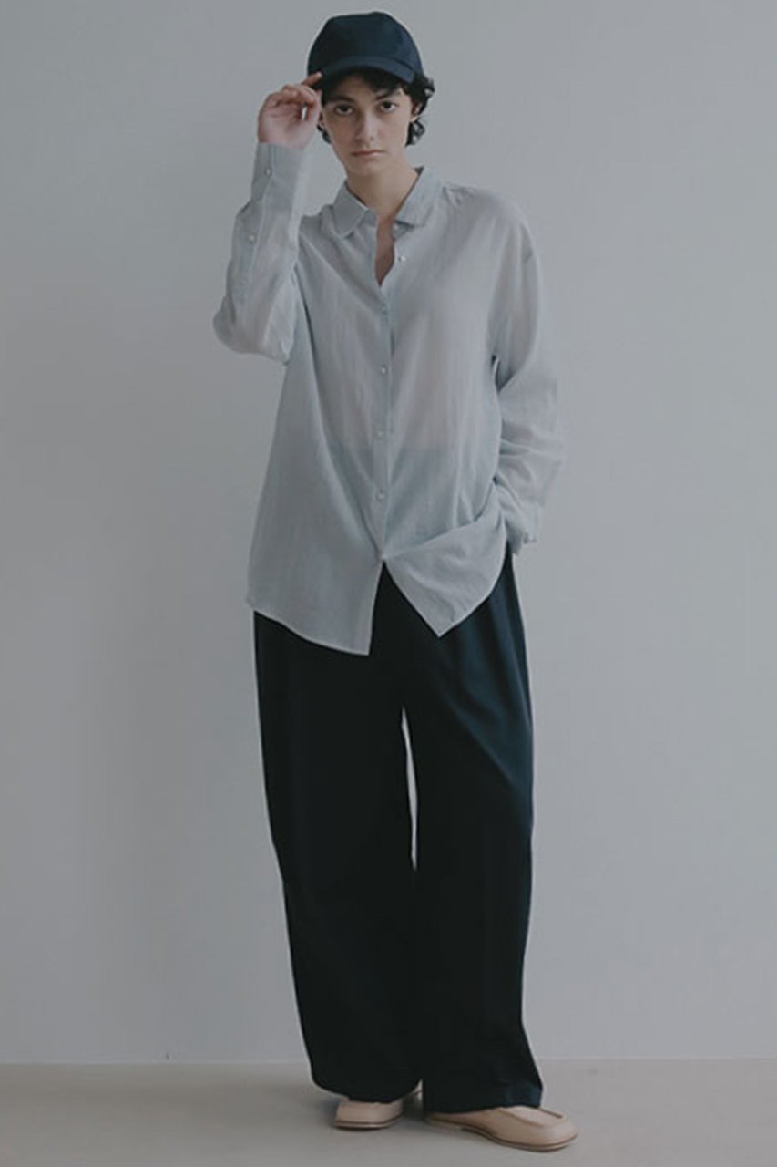 【エトレトウキョウ/ETRE TOKYO】のシアーコットンシャツ 大人の最旬トレンドファッション＆コーディネート founy(ファウニー) 　ファッション　Fashion　レディースファッション　Fashion for Women　トップス・カットソー　Cut & Sew Tops　シャツ・ブラウス・オフィスカジュアル　Elegant Blouses & Button-Ups　春　Spring　キャミソール　Camisole, Spaghetti Strap Top　シアー　Sheer, See-Through　シンプル　Simple, Minimal　スラックス　Slacks, Dress Pants　スリーブ　Sleeve, Long Sleeve / Short Sleeve　タンク　Tank Top, Sleeveless Top　バランス　Balance, Style Balance　ロング　Long, Long-Length　ワイド　Wide, Wide Fit　おすすめ　Recommended / Our Picks　エレガント 上品　Elegant　other-3|ID: prp329100004889784 ipo3291000000036617211