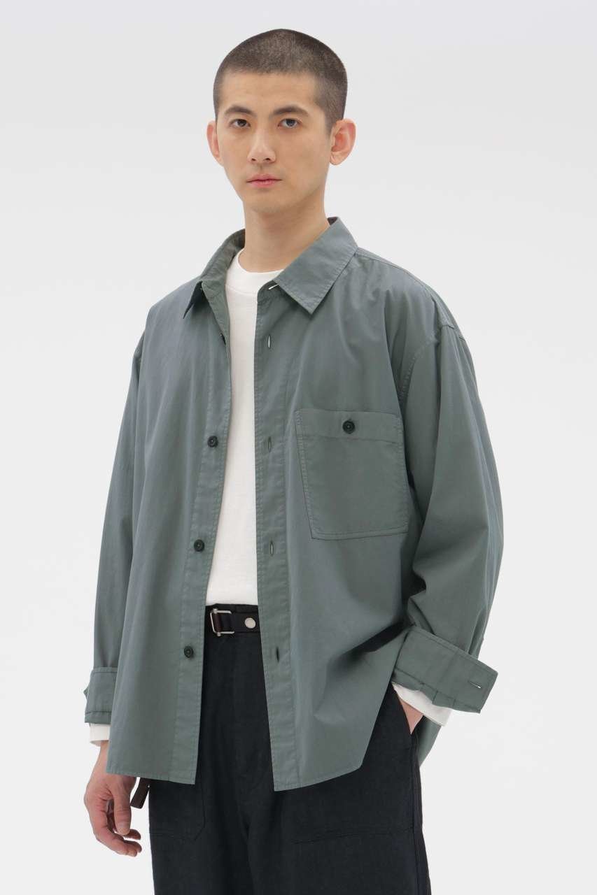 【その他のブランド/Other】のGARMENT DYE COTTON SHIRTING SHIRT インテリア・キッズ・メンズ・レディースファッション・服の通販 founy(ファニー) ファッション Fashion レディースファッション Fashion for Women トップス・カットソー Cut & Sew Tops シャツ・ブラウス・オフィスカジュアル Elegant Blouses & Button-Ups スリーブ Sleeve, Long Sleeve / Short Sleeve バランス Balance, Style Balance ロング Long, Long-Length 新作・新入荷 New Arrivals / New In グリーン|ID: prp329100004889799 ipo3291000000036537749